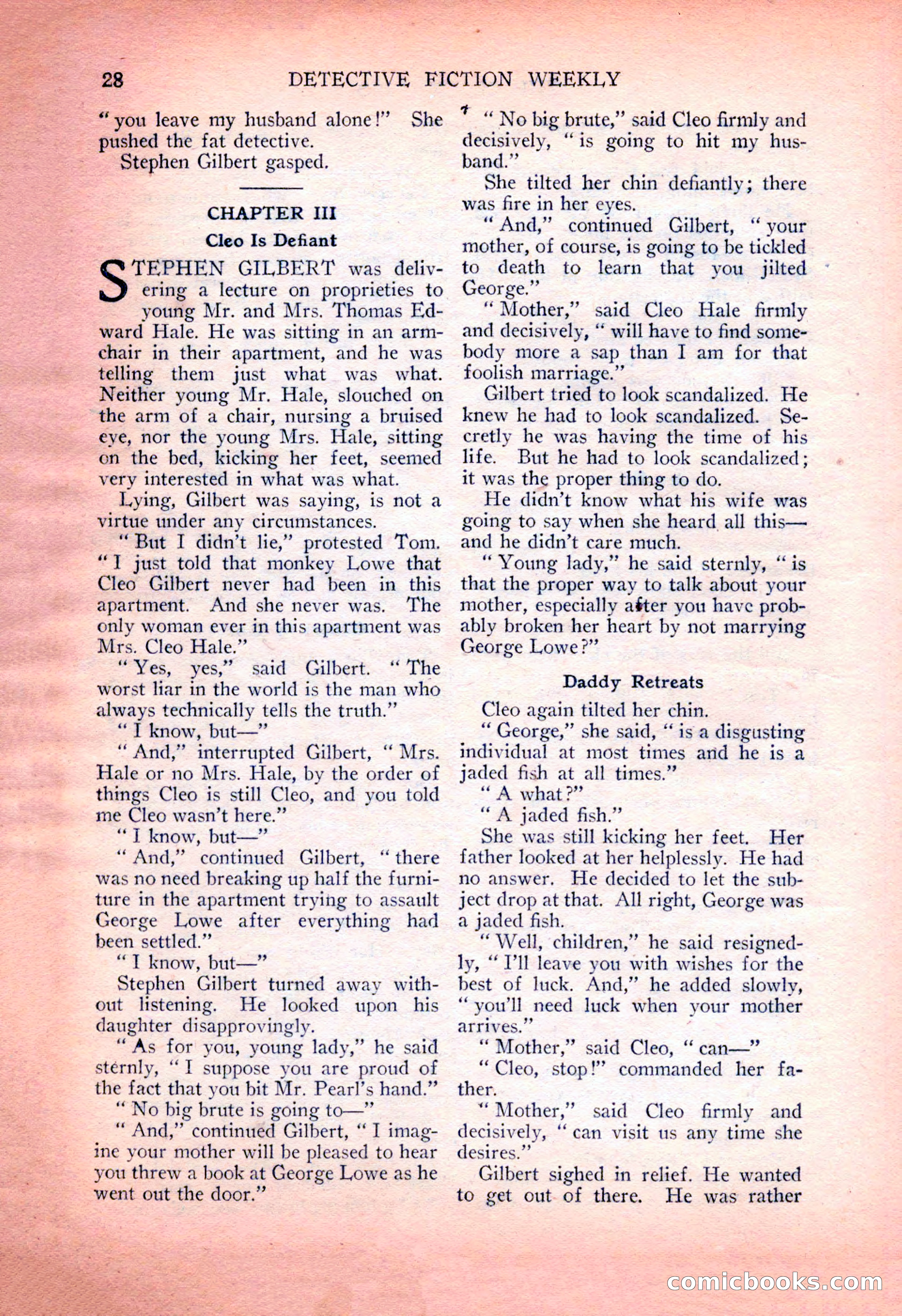 Detective Fiction Weekly, July 7, 1928 — page 38 of 156