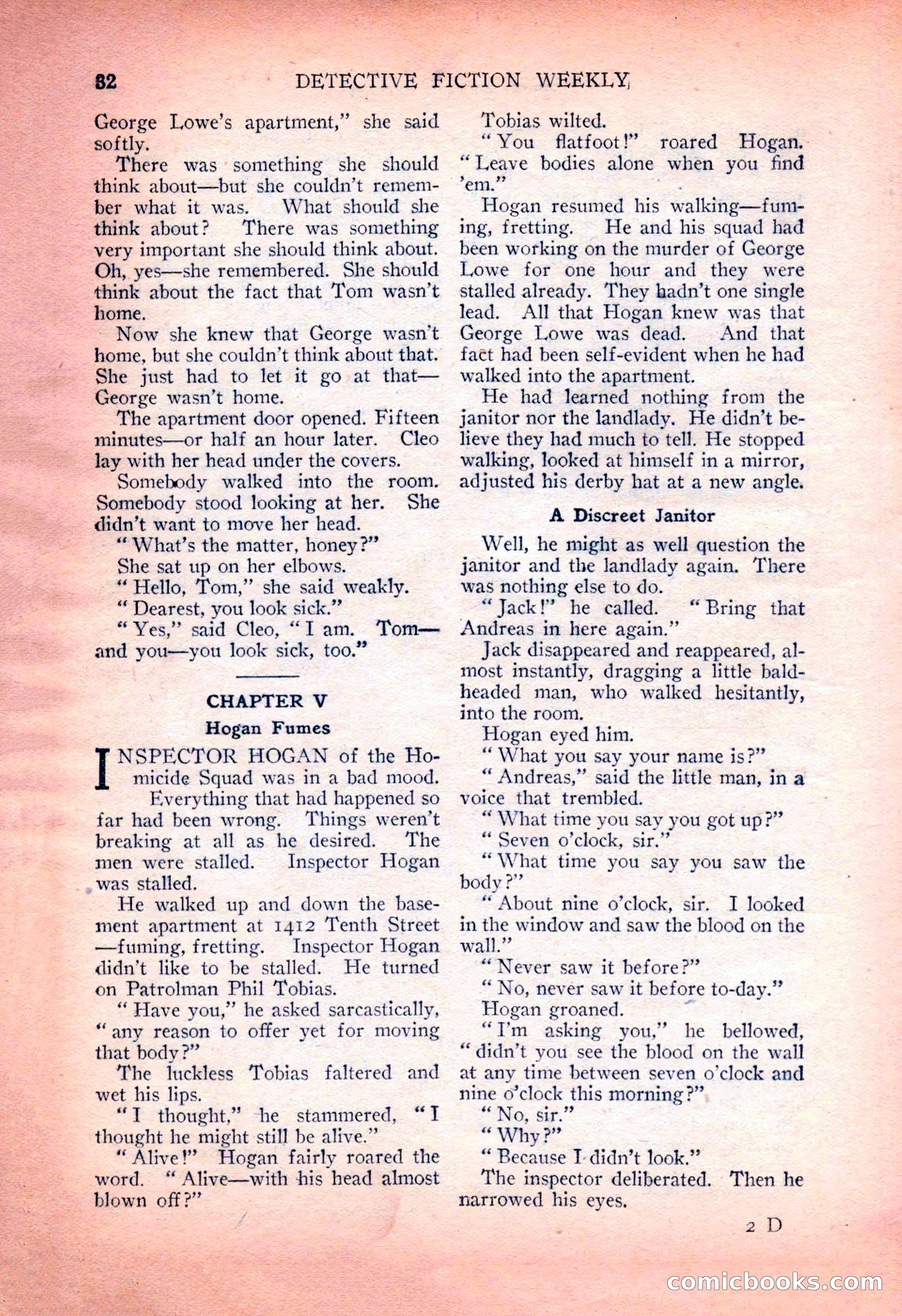 Detective Fiction Weekly, July 7, 1928 — page 42 of 156