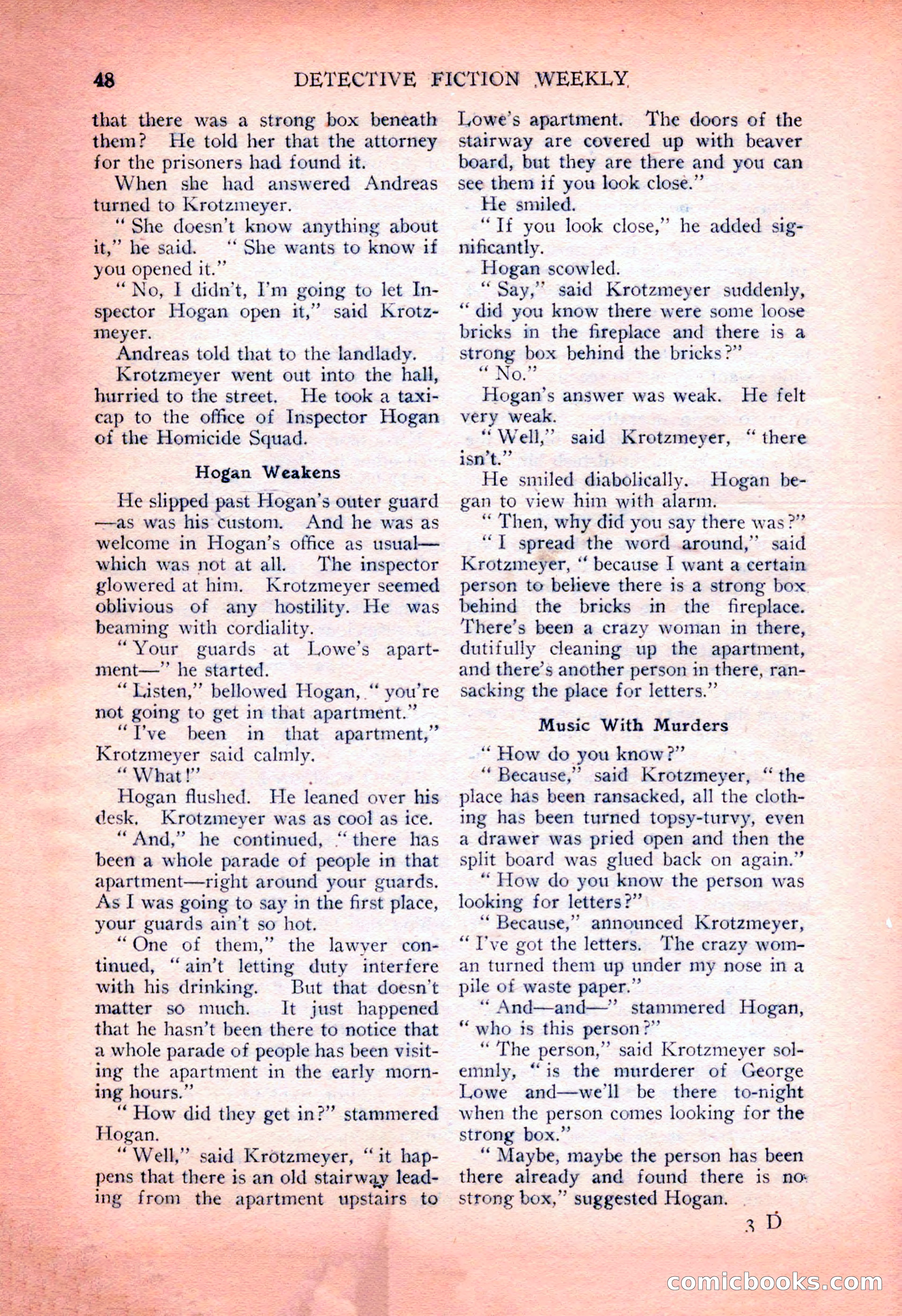 Detective Fiction Weekly, July 7, 1928 — page 58 of 156