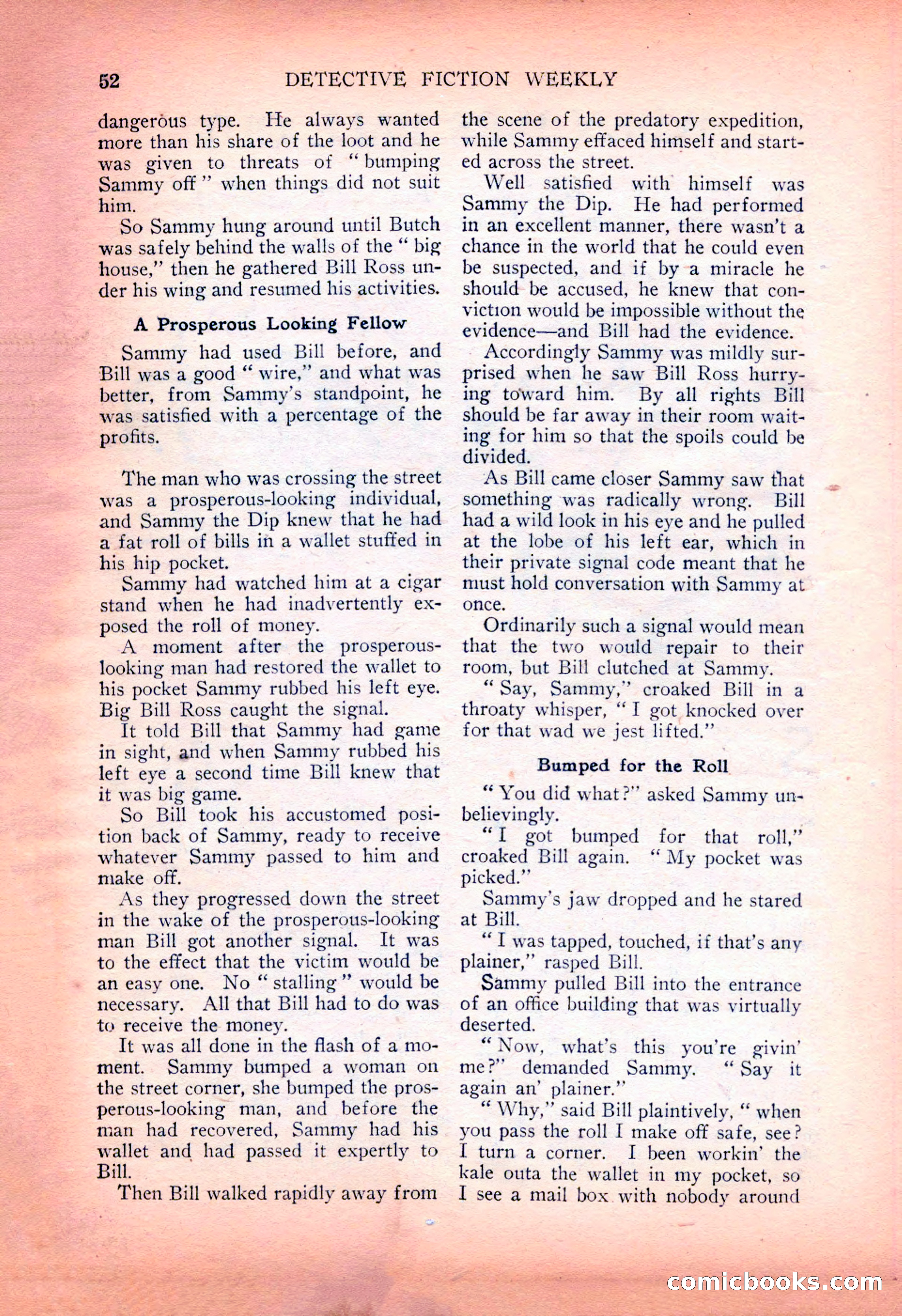 Detective Fiction Weekly, July 7, 1928 — page 62 of 156
