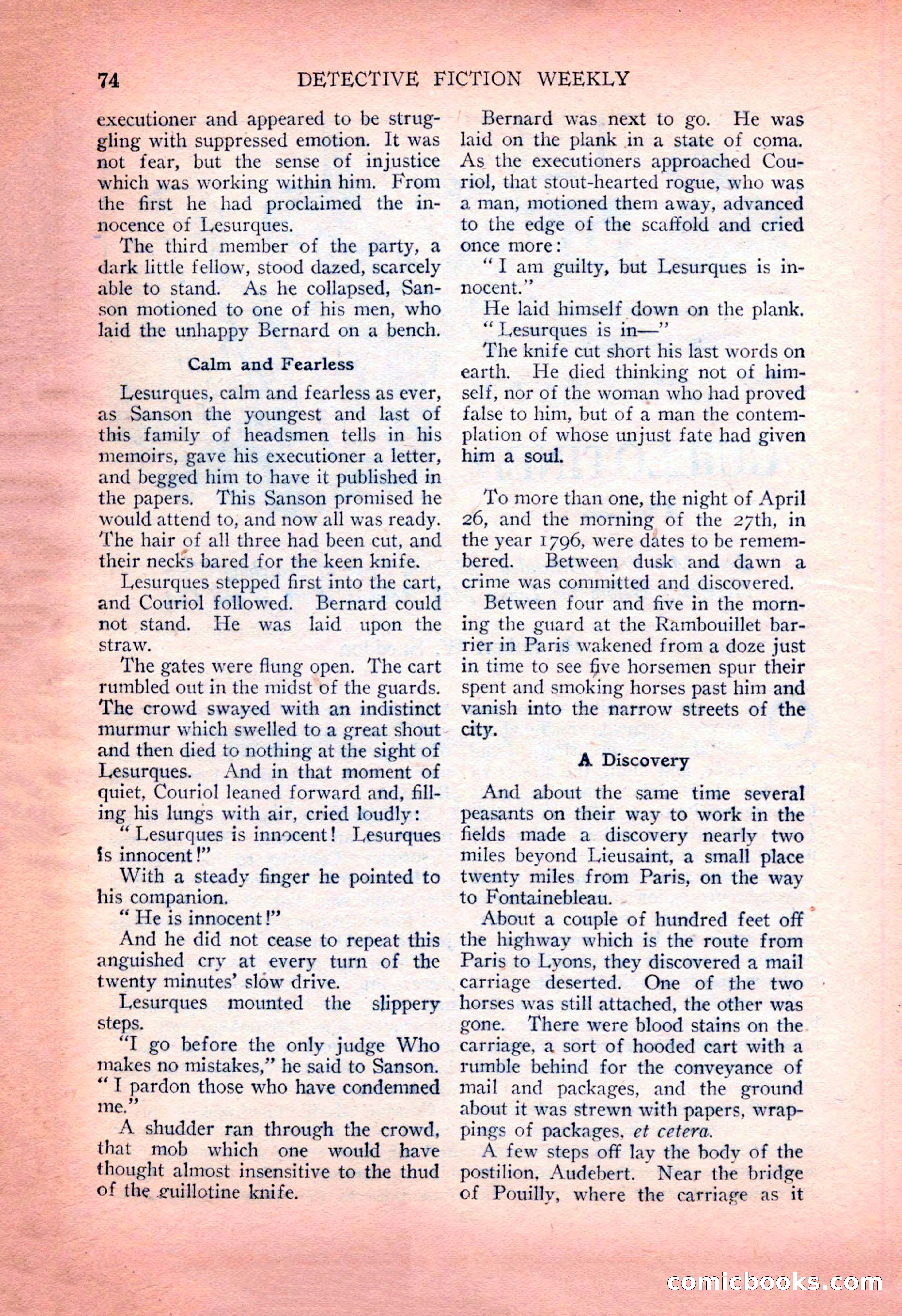 Detective Fiction Weekly, July 7, 1928 — page 84 of 156