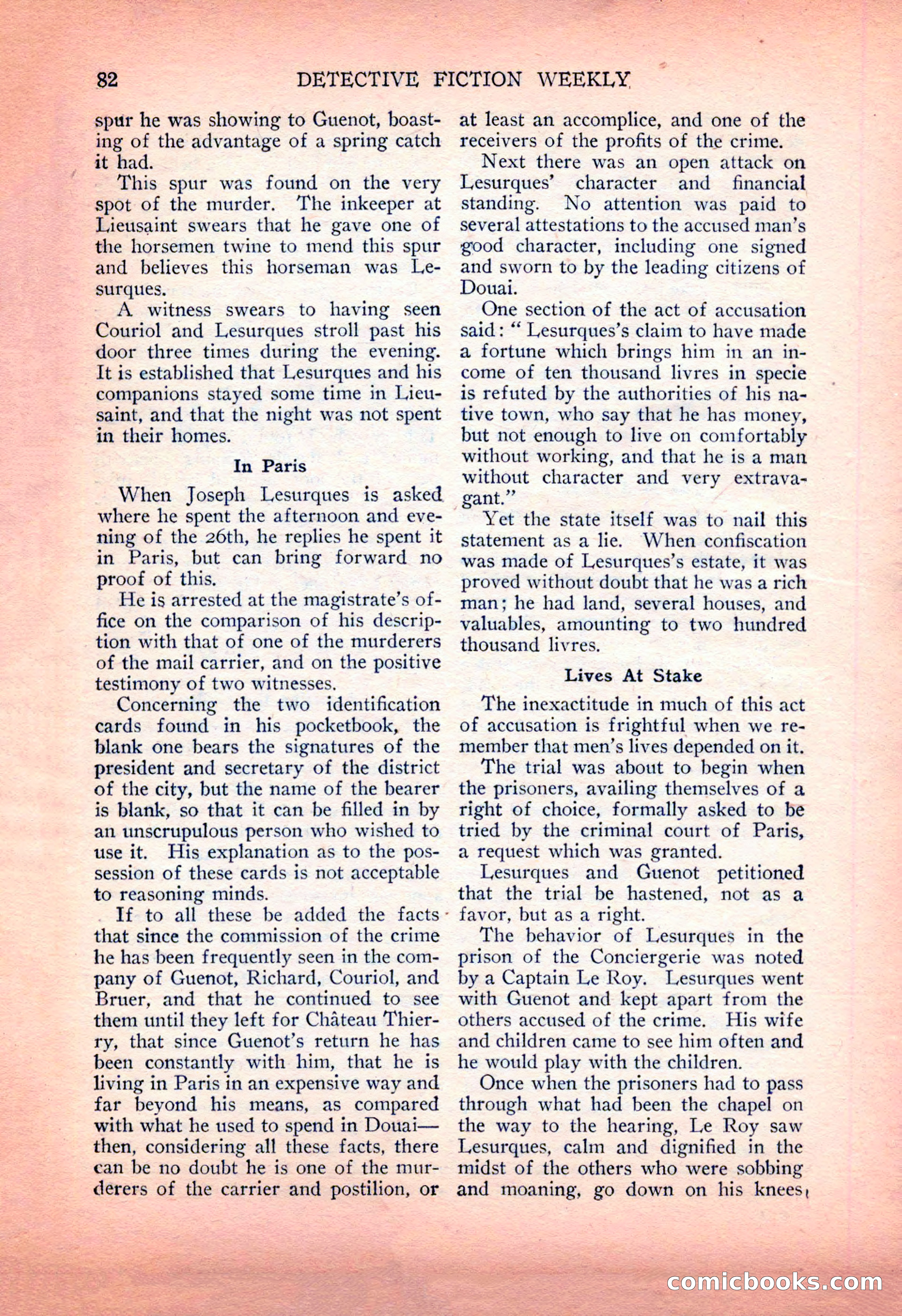 Detective Fiction Weekly, July 7, 1928 — page 92 of 156