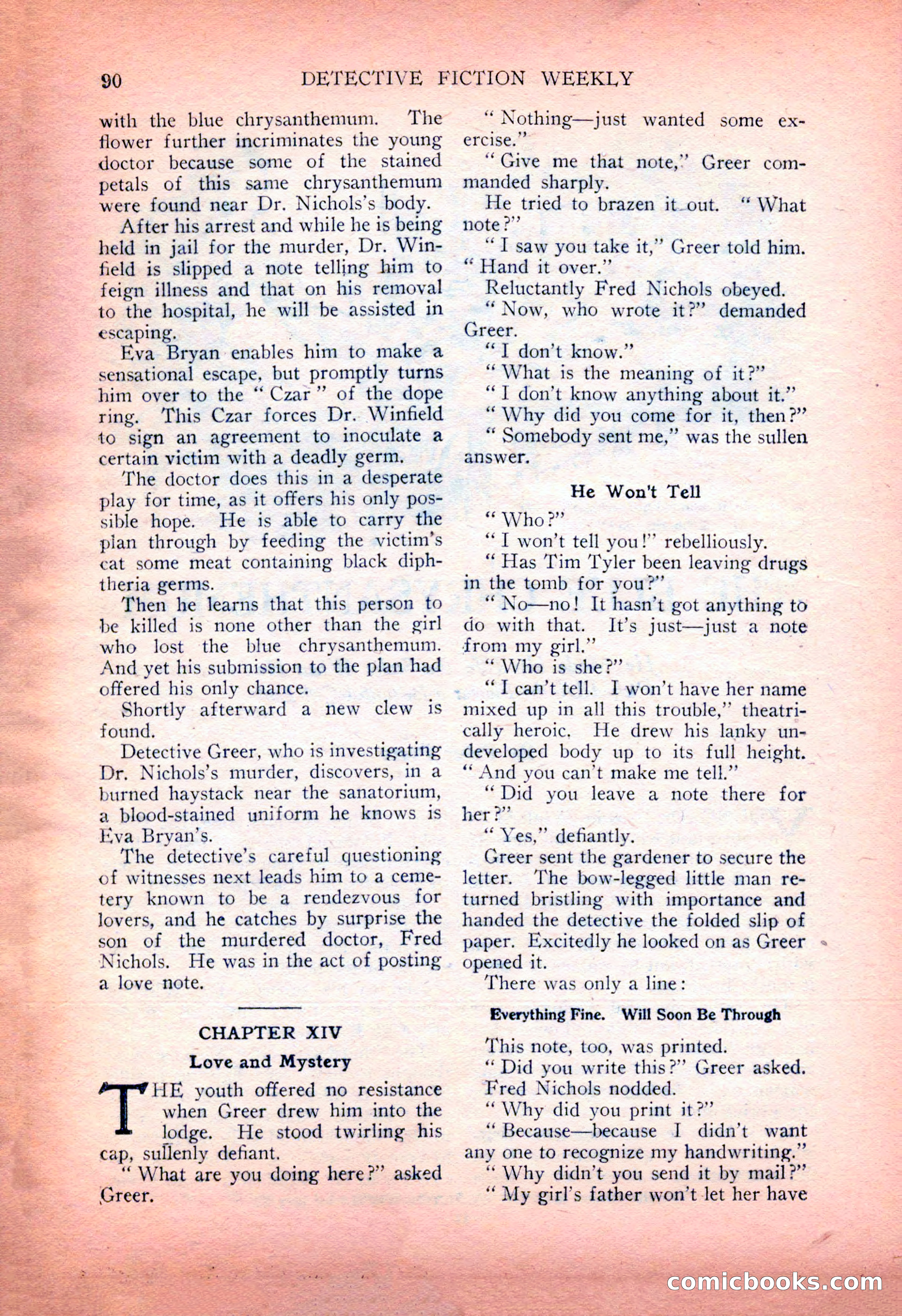 Detective Fiction Weekly, July 7, 1928 — page 100 of 156