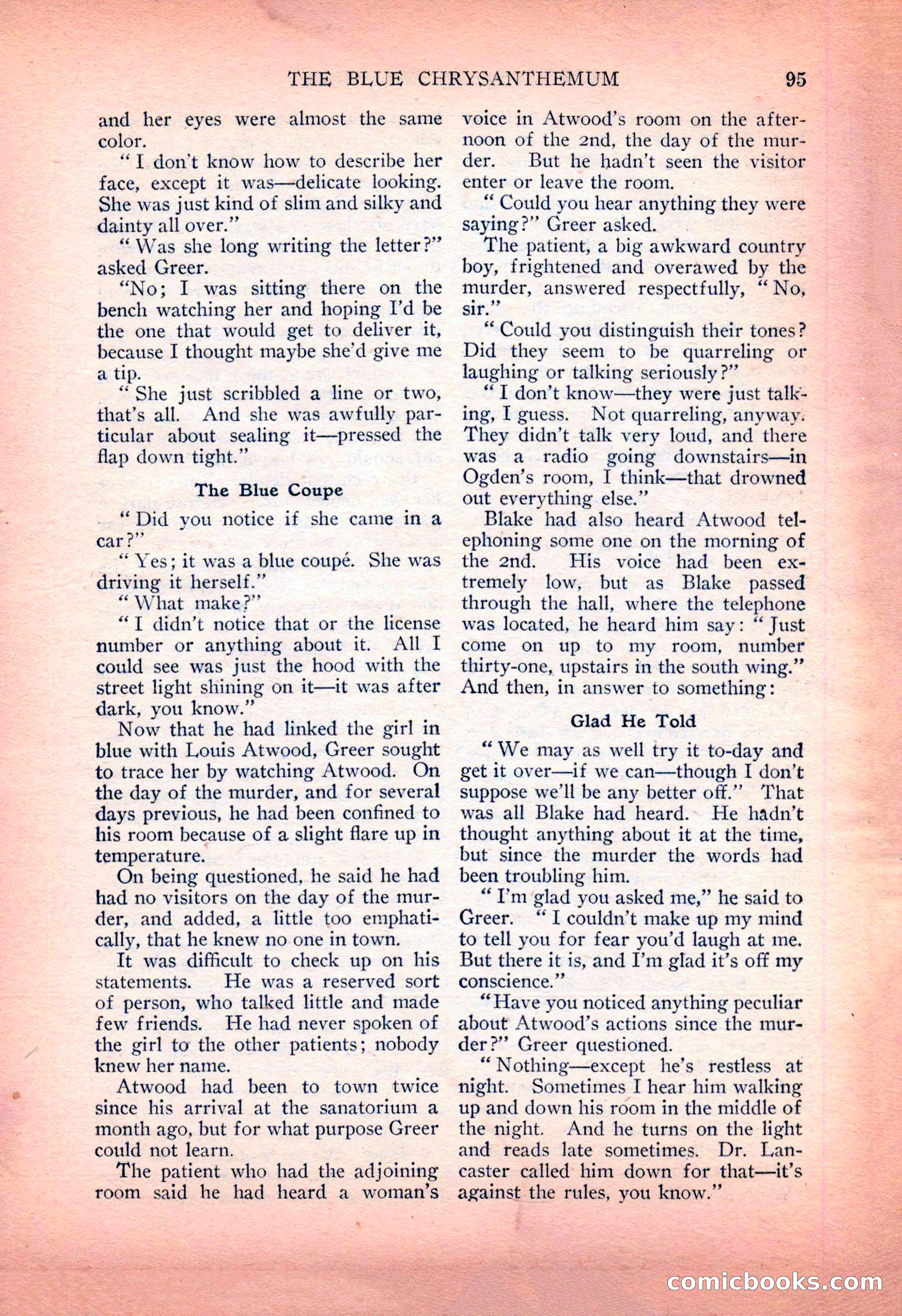 Detective Fiction Weekly, July 7, 1928 — page 105 of 156