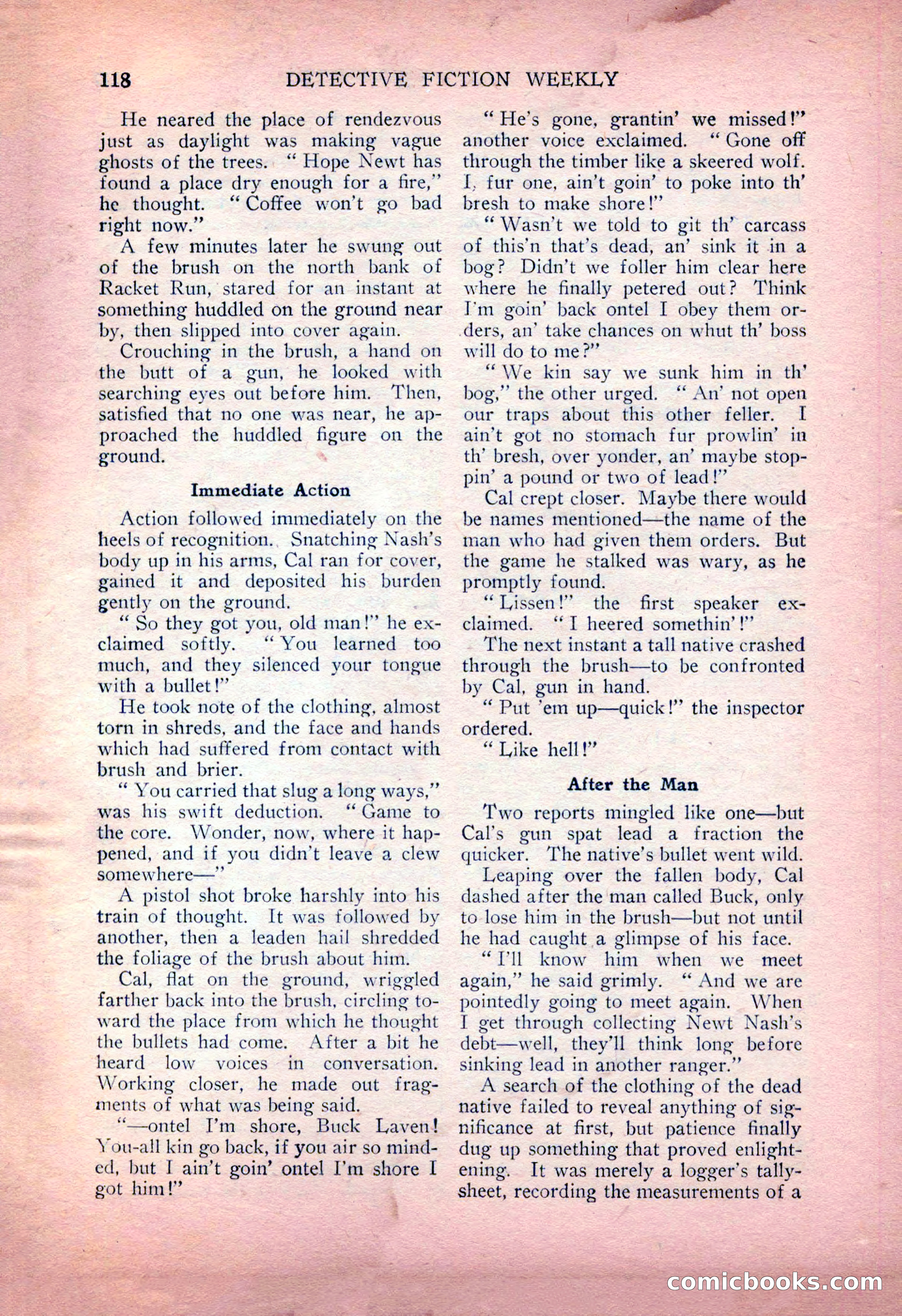 Detective Fiction Weekly, July 7, 1928 — page 128 of 156