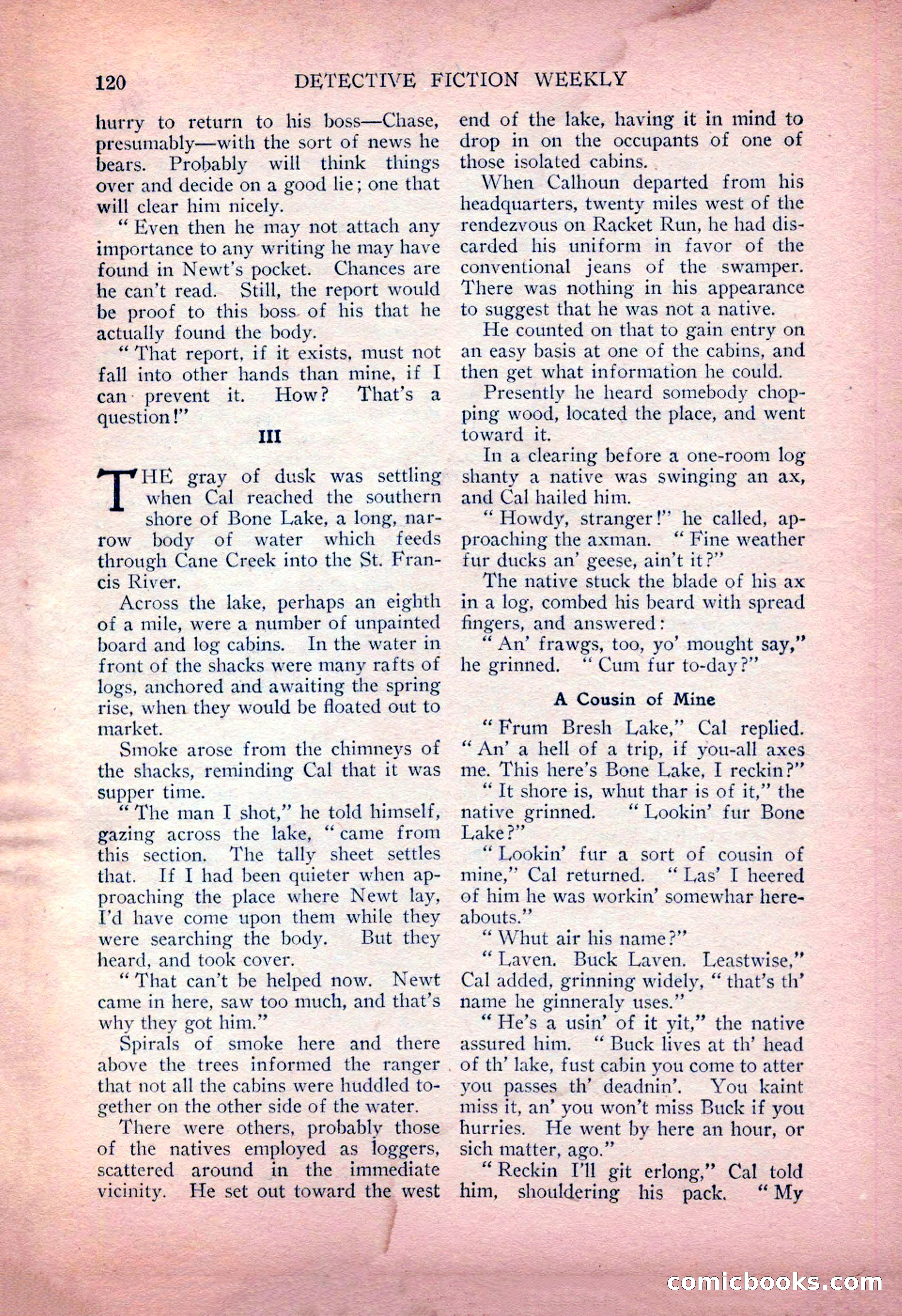 Detective Fiction Weekly, July 7, 1928 — page 130 of 156
