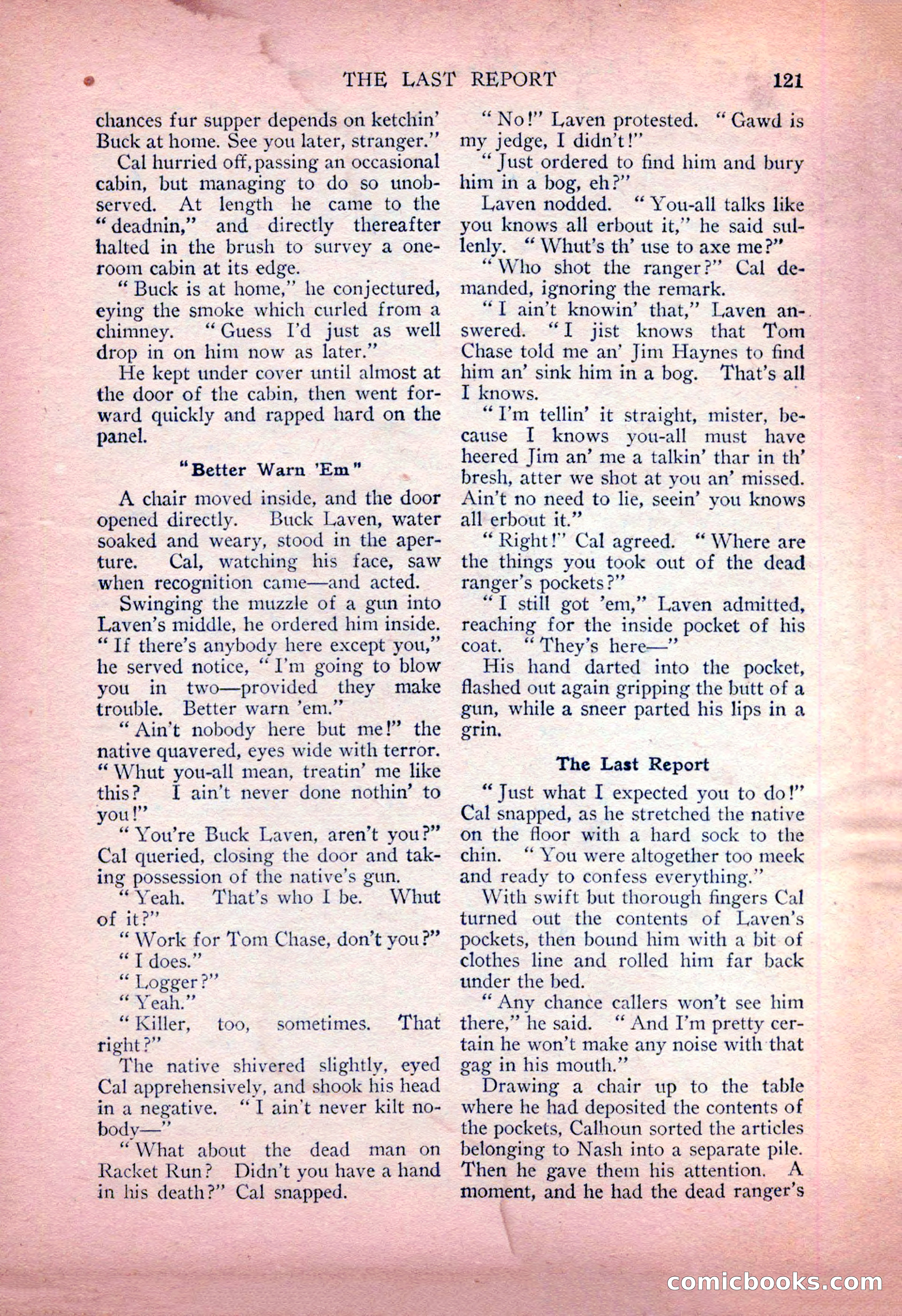 Detective Fiction Weekly, July 7, 1928 — page 131 of 156