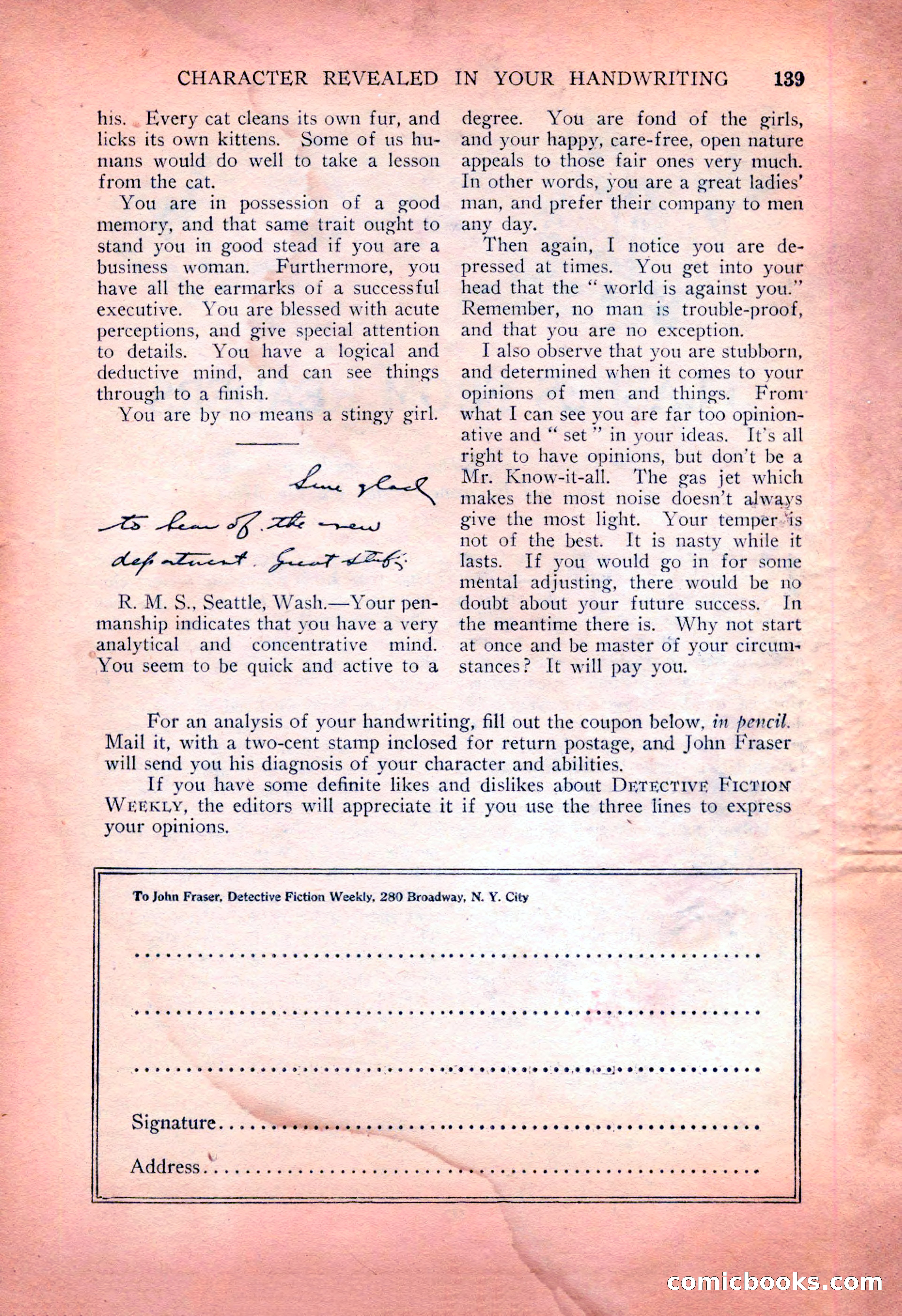 Detective Fiction Weekly, July 7, 1928 — page 149 of 156