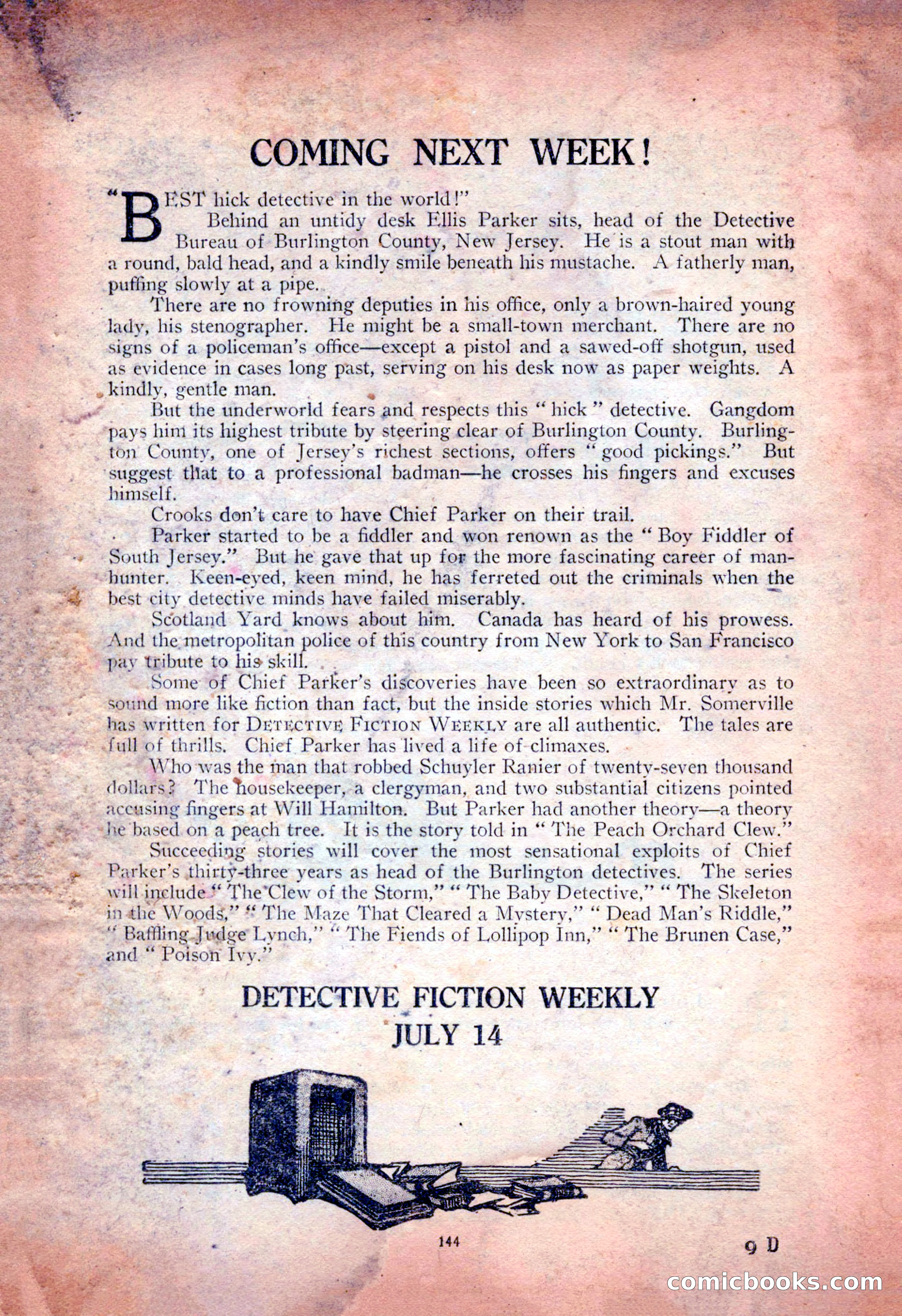 Detective Fiction Weekly, July 7, 1928 — page 154 of 156