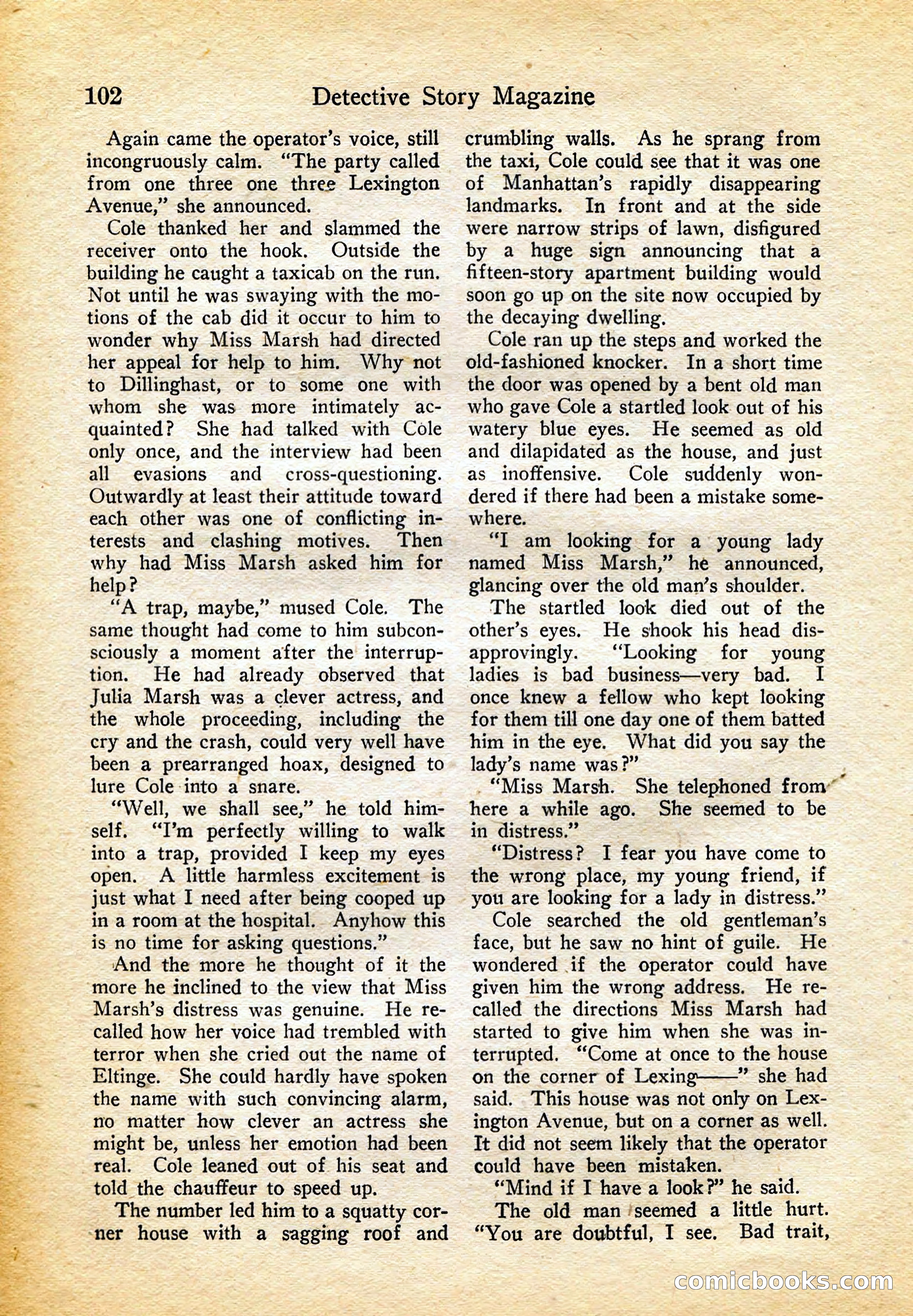 Detective Story Magazine, February 4, 1922 — page 112 of 164