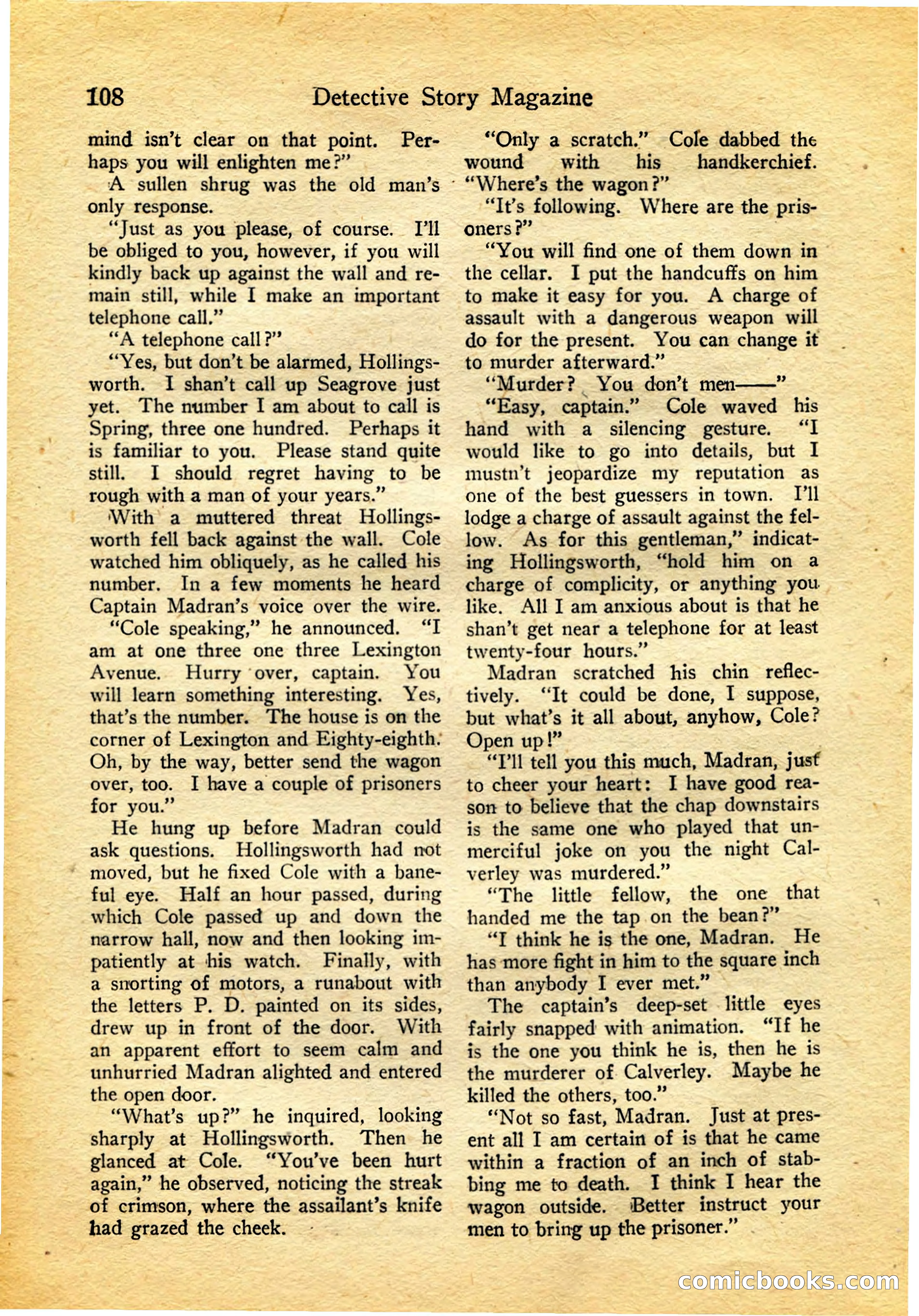 Detective Story Magazine, February 4, 1922 — page 118 of 164