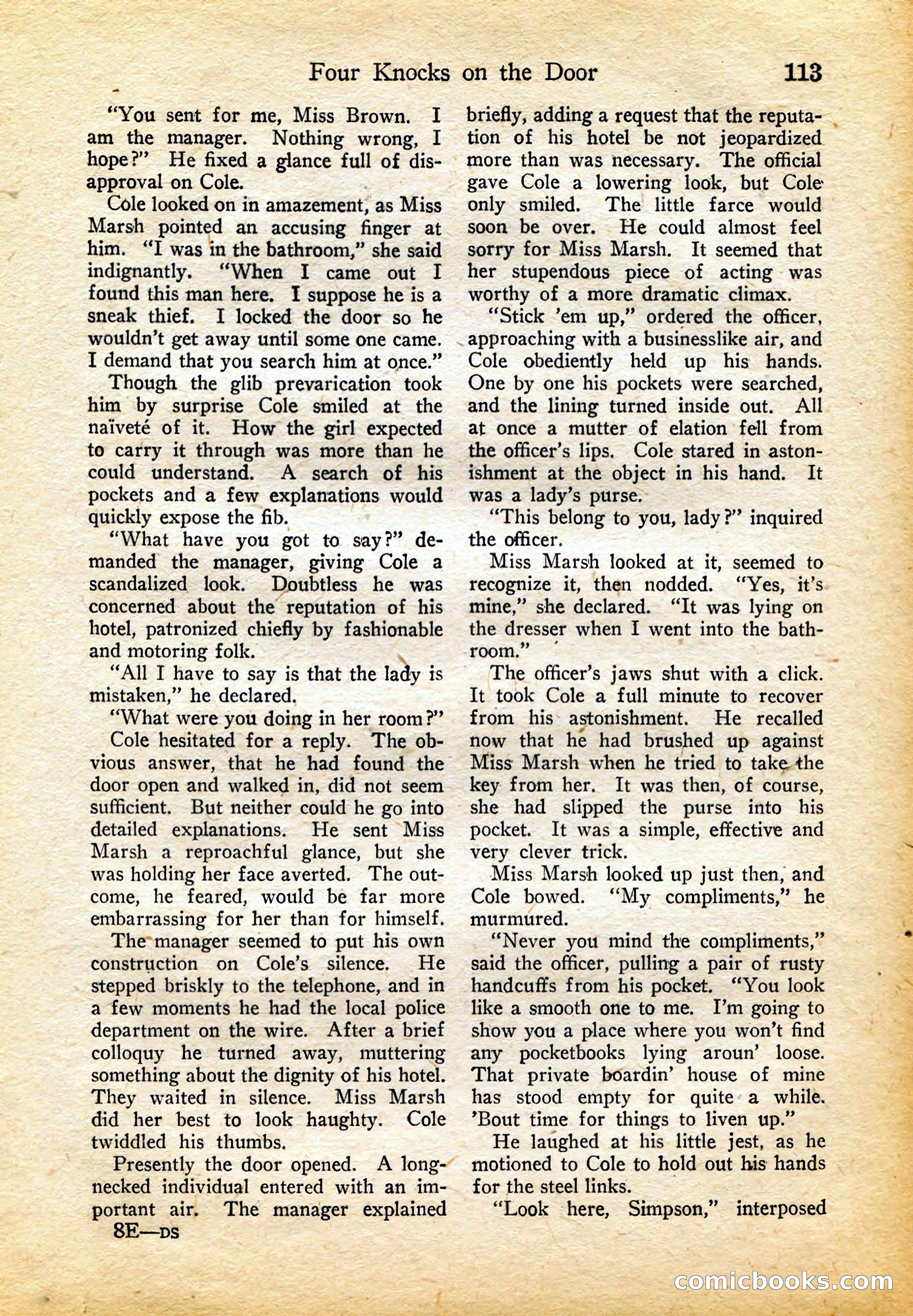 Detective Story Magazine, February 4, 1922 — page 123 of 164