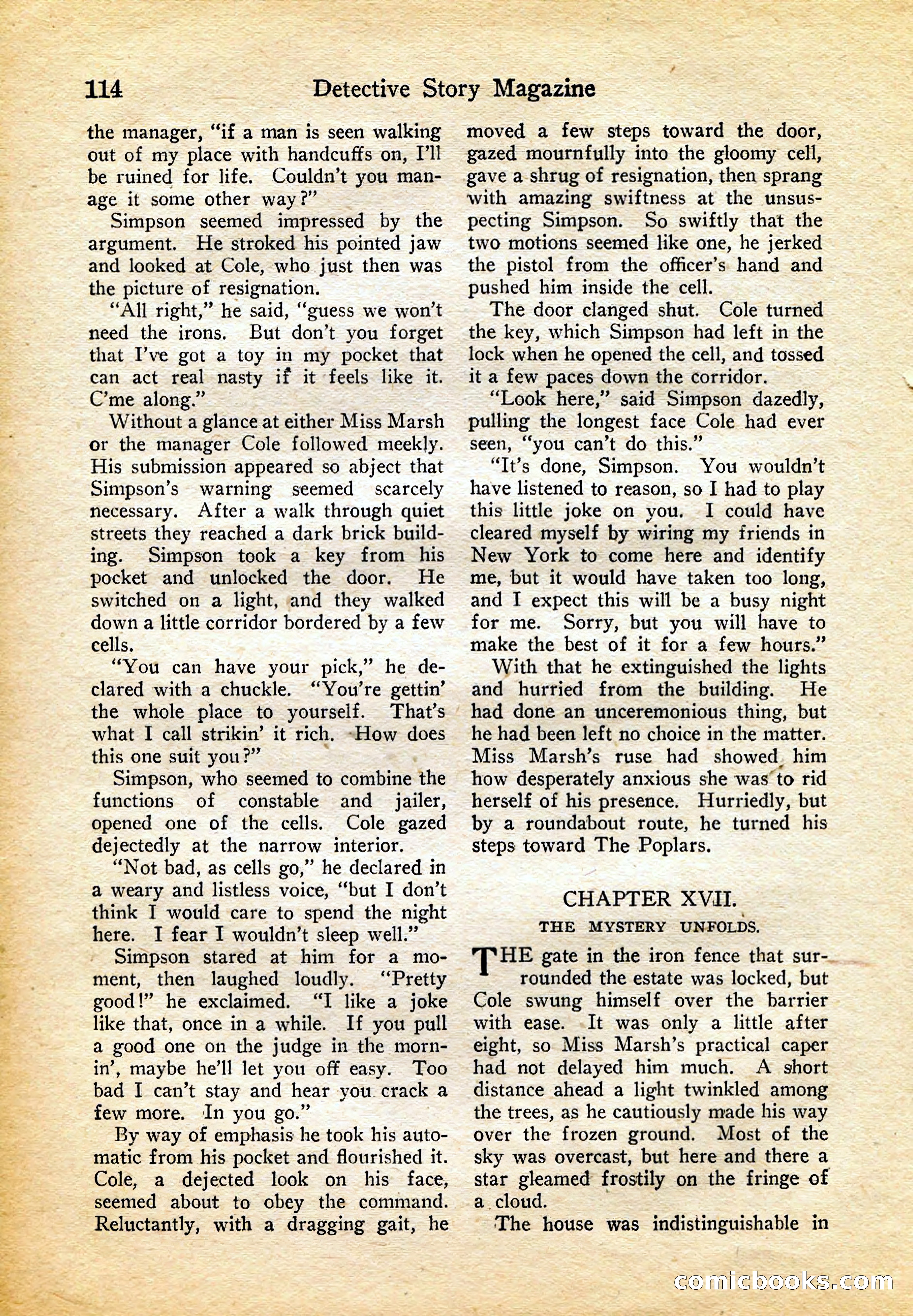 Detective Story Magazine, February 4, 1922 — page 124 of 164