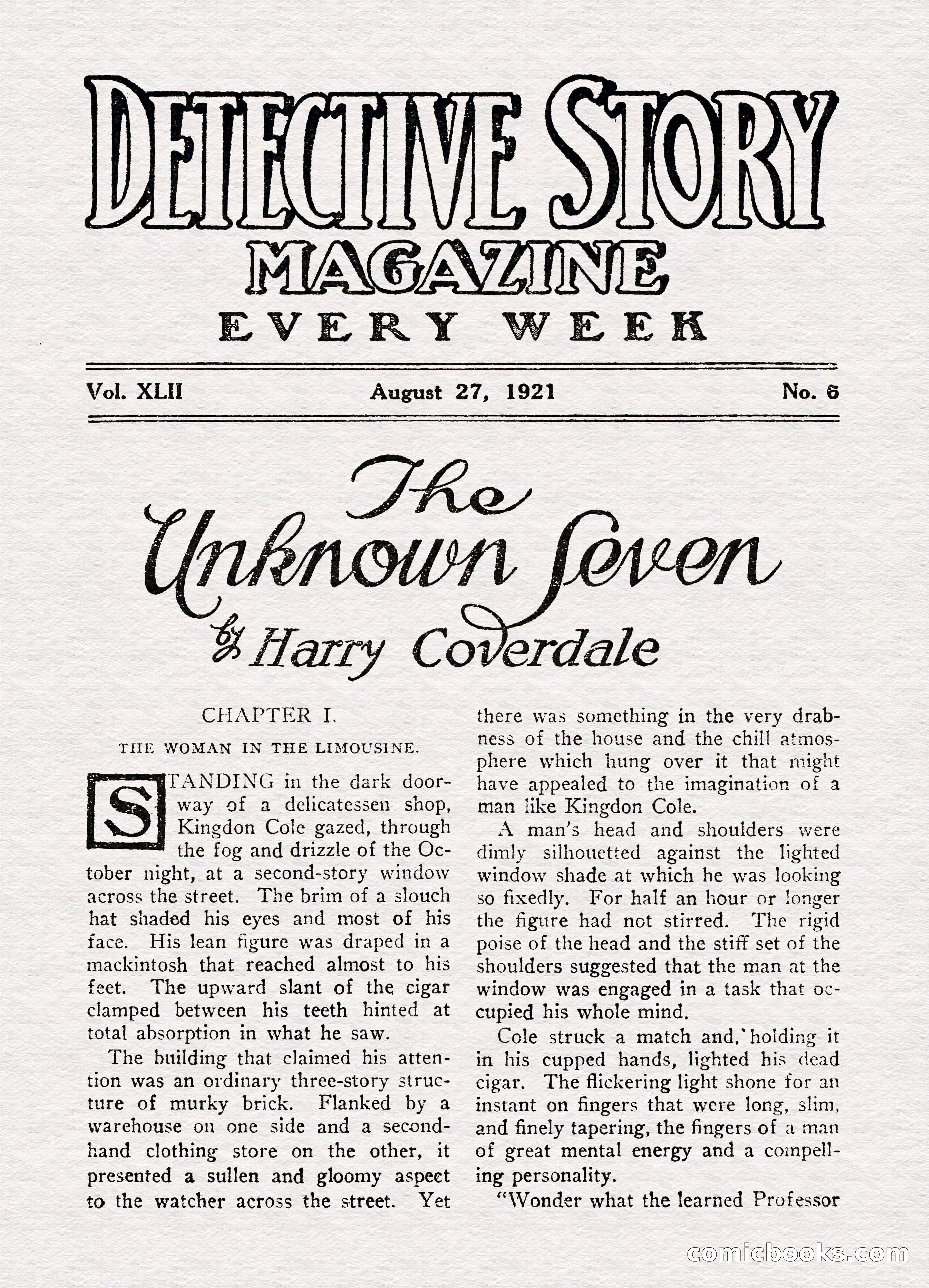 Detective Story Magazine, August 27, 1921 — page 5 of 149