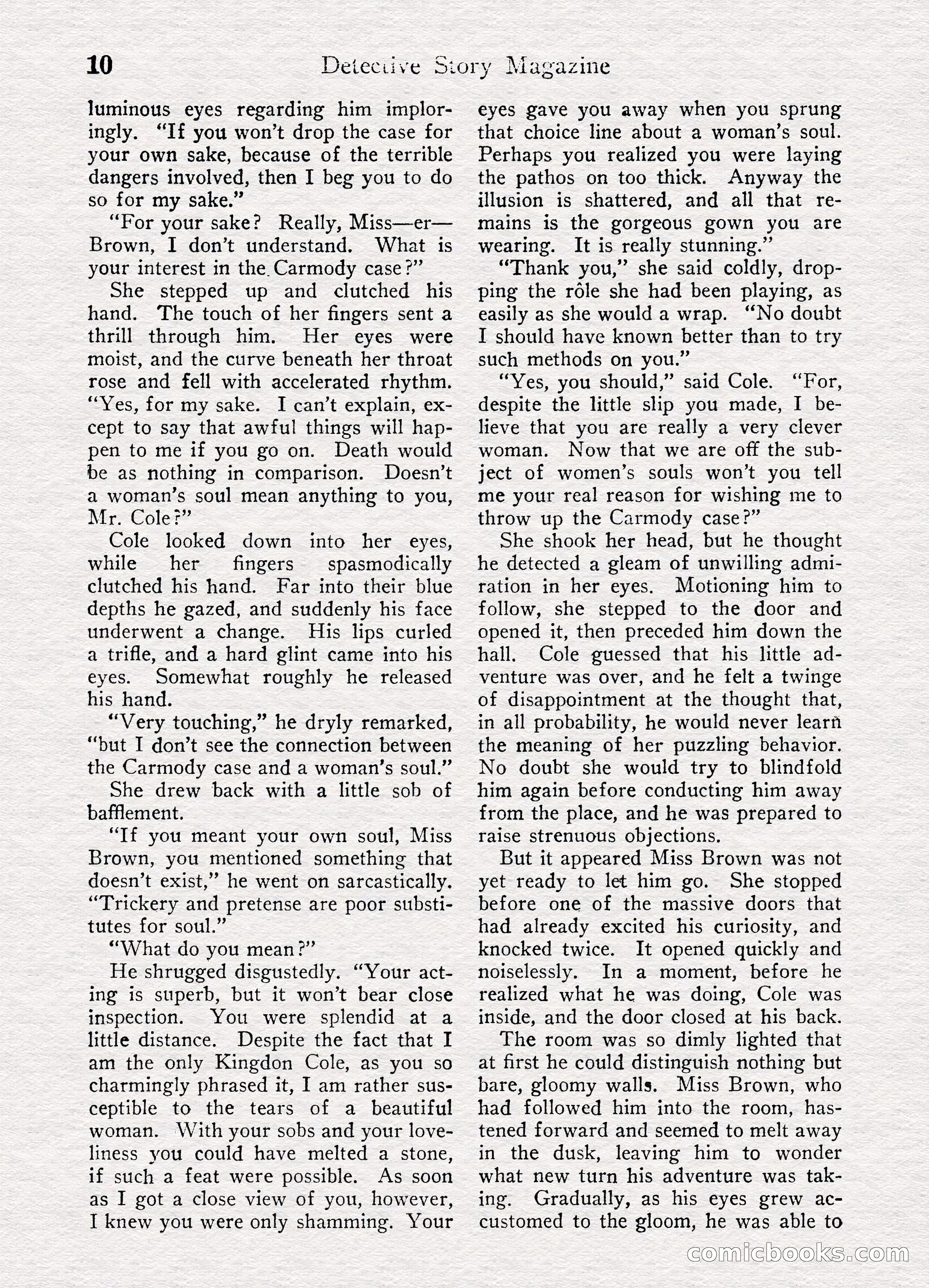 Detective Story Magazine, August 27, 1921 — page 12 of 149