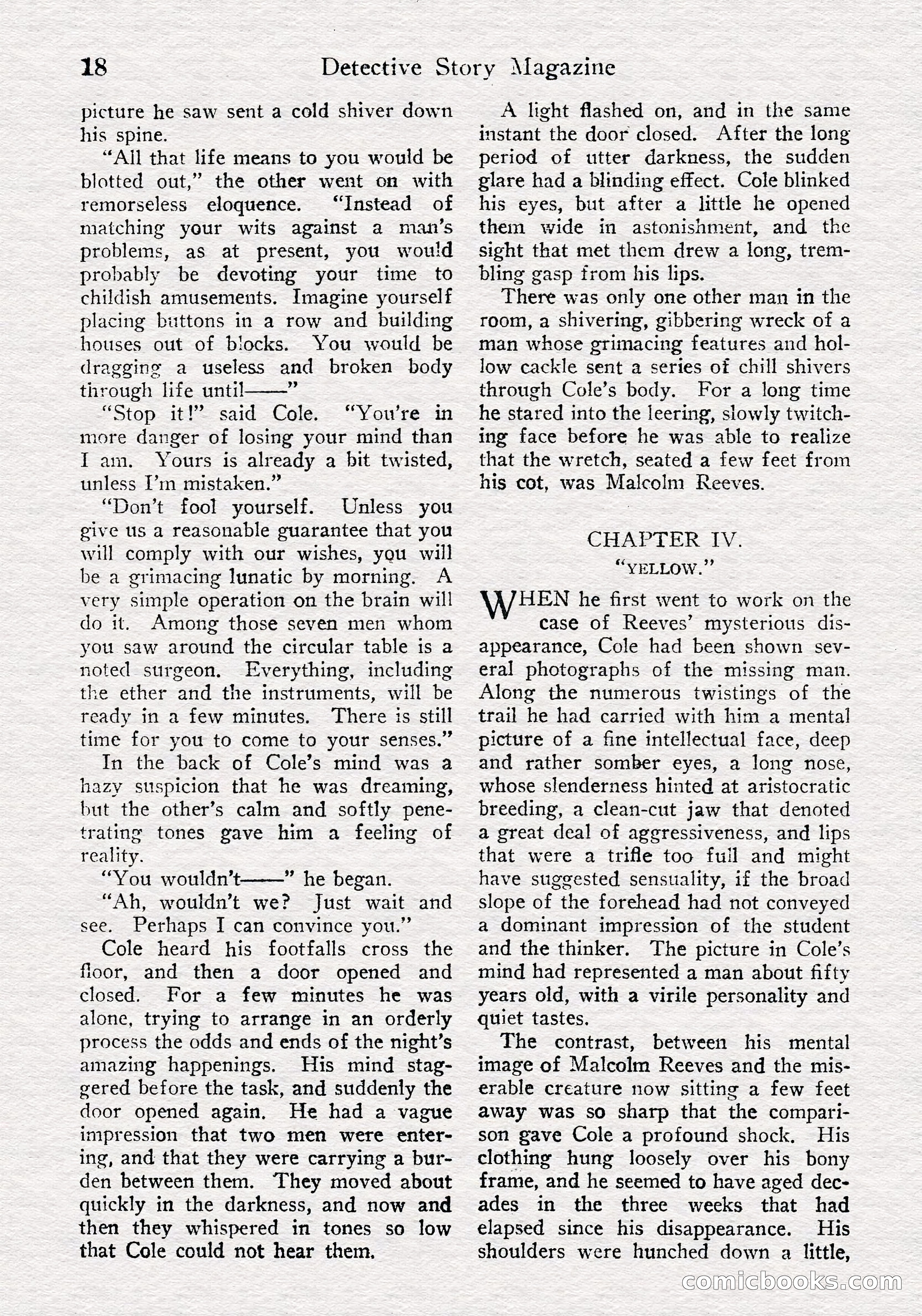 Detective Story Magazine, August 27, 1921 — page 20 of 149
