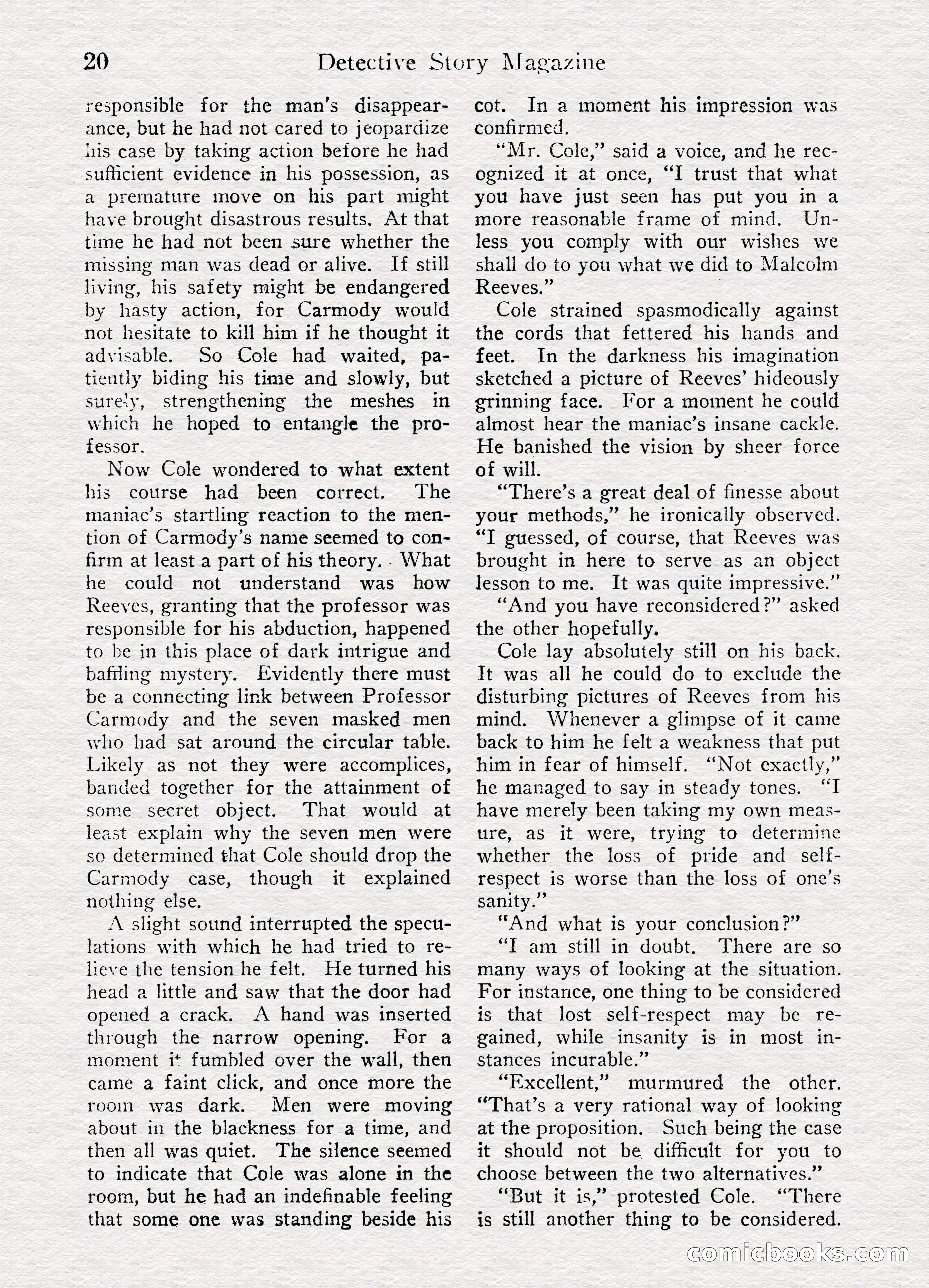 Detective Story Magazine, August 27, 1921 — page 22 of 149