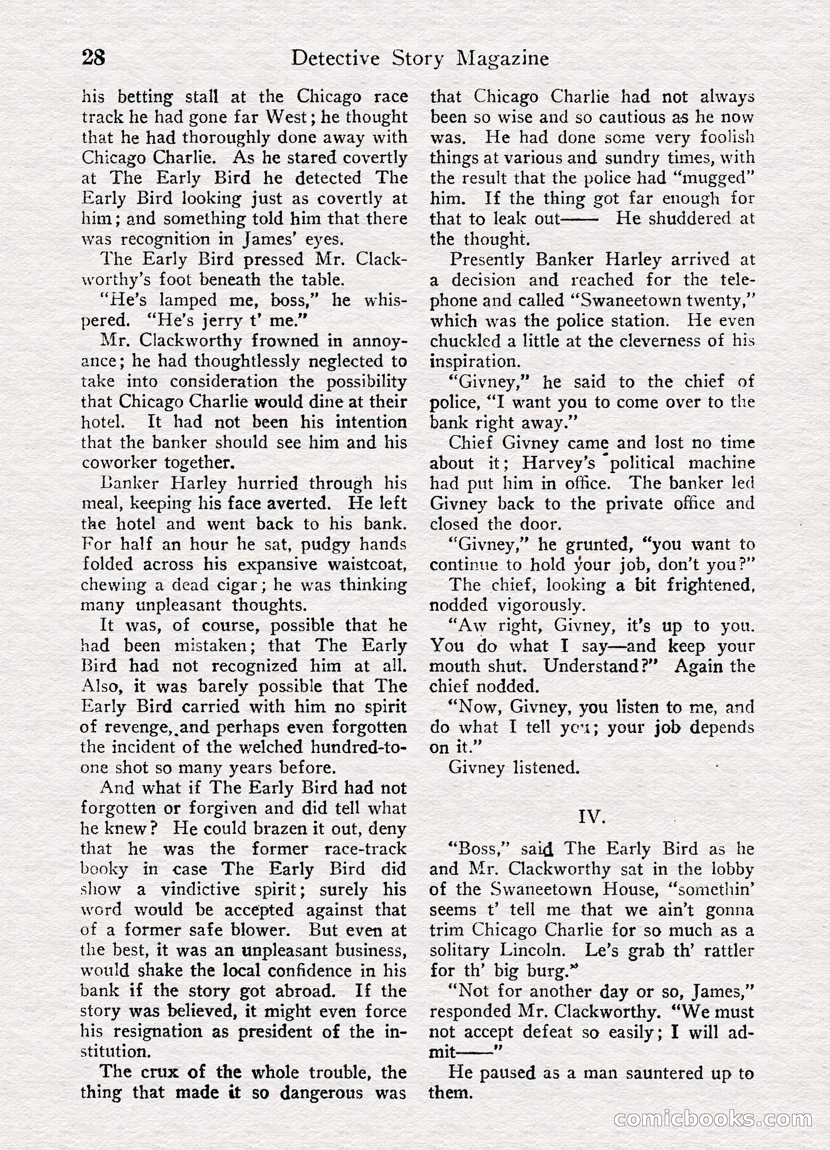 Detective Story Magazine, August 27, 1921 — page 30 of 149