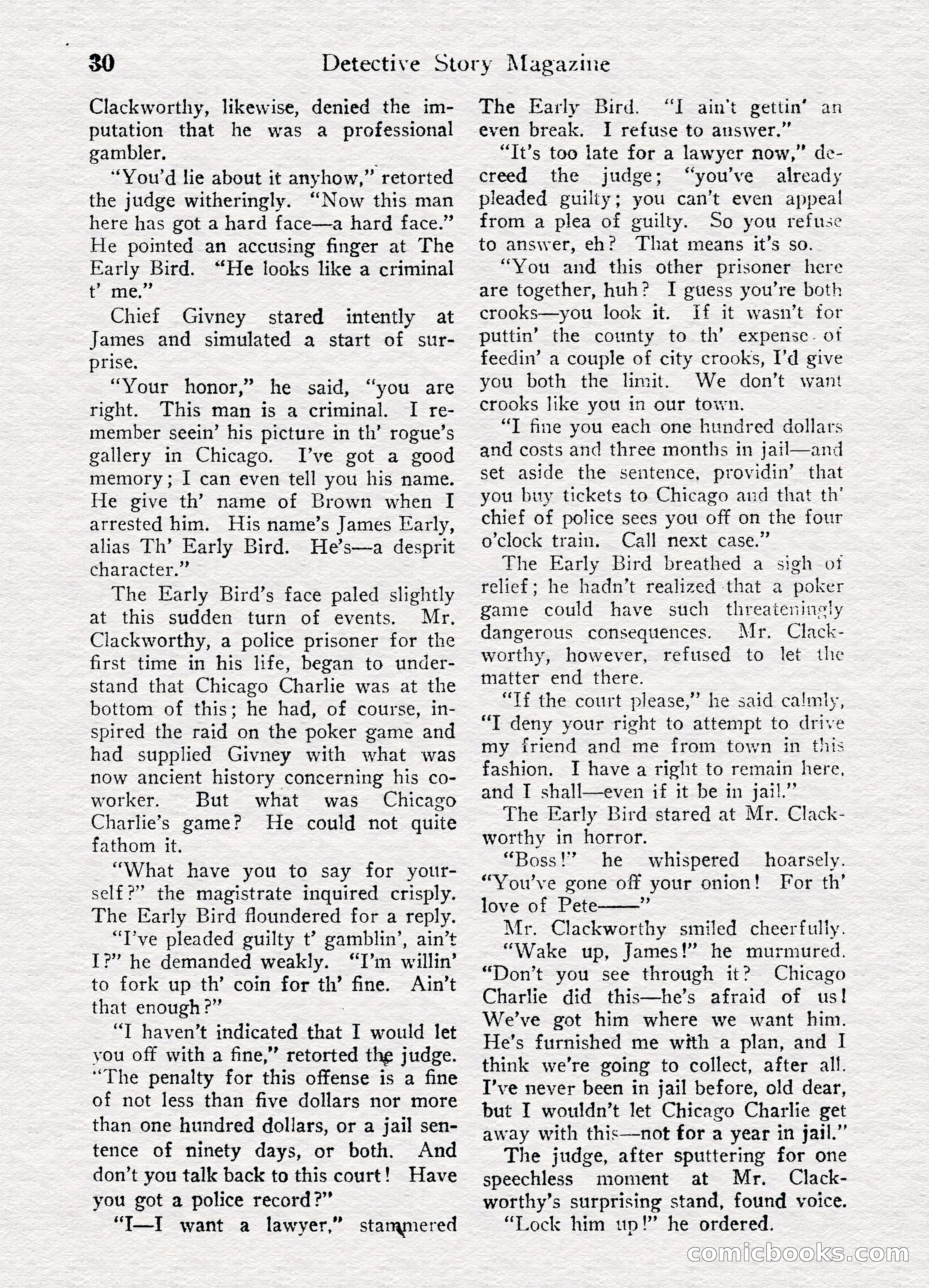 Detective Story Magazine, August 27, 1921 — page 32 of 149