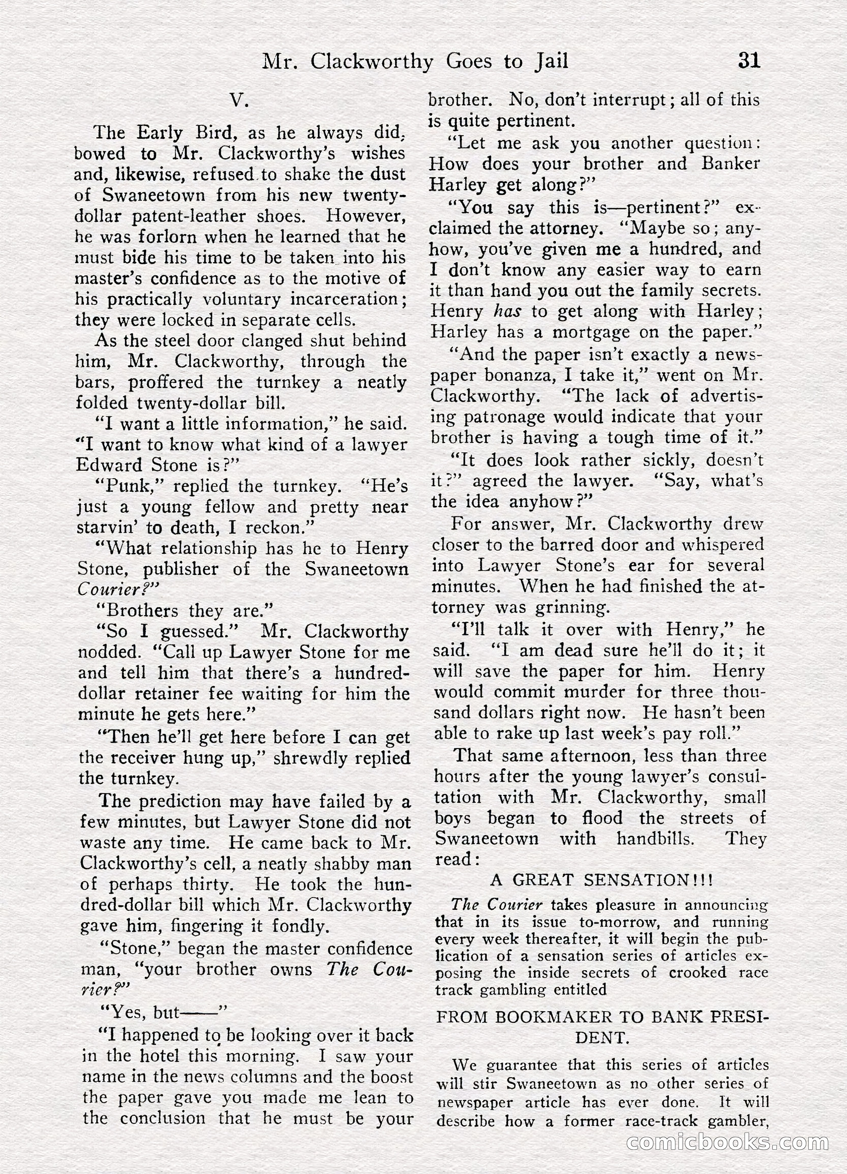 Detective Story Magazine, August 27, 1921 — page 33 of 149