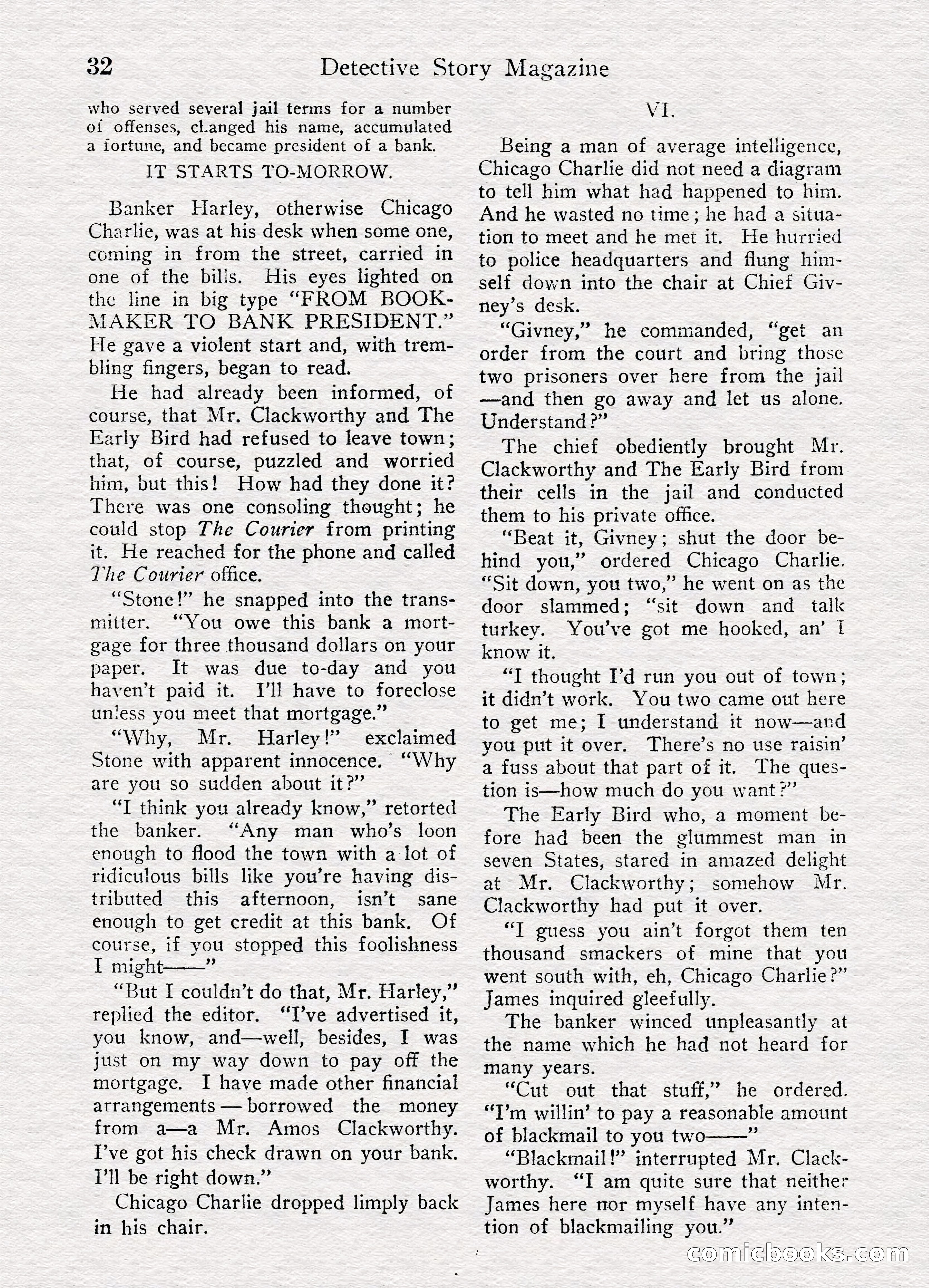 Detective Story Magazine, August 27, 1921 — page 34 of 149
