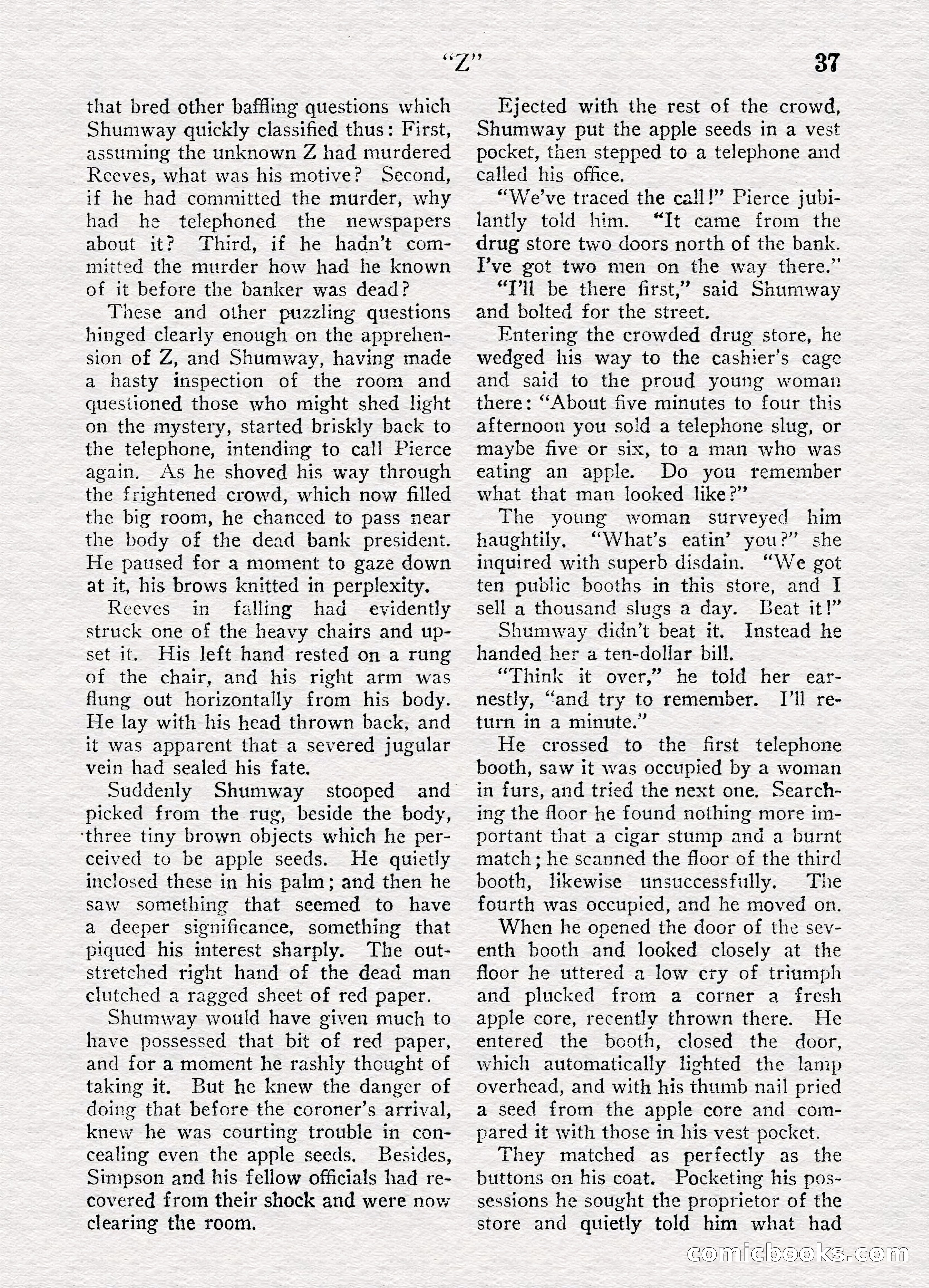 Detective Story Magazine, August 27, 1921 — page 39 of 149