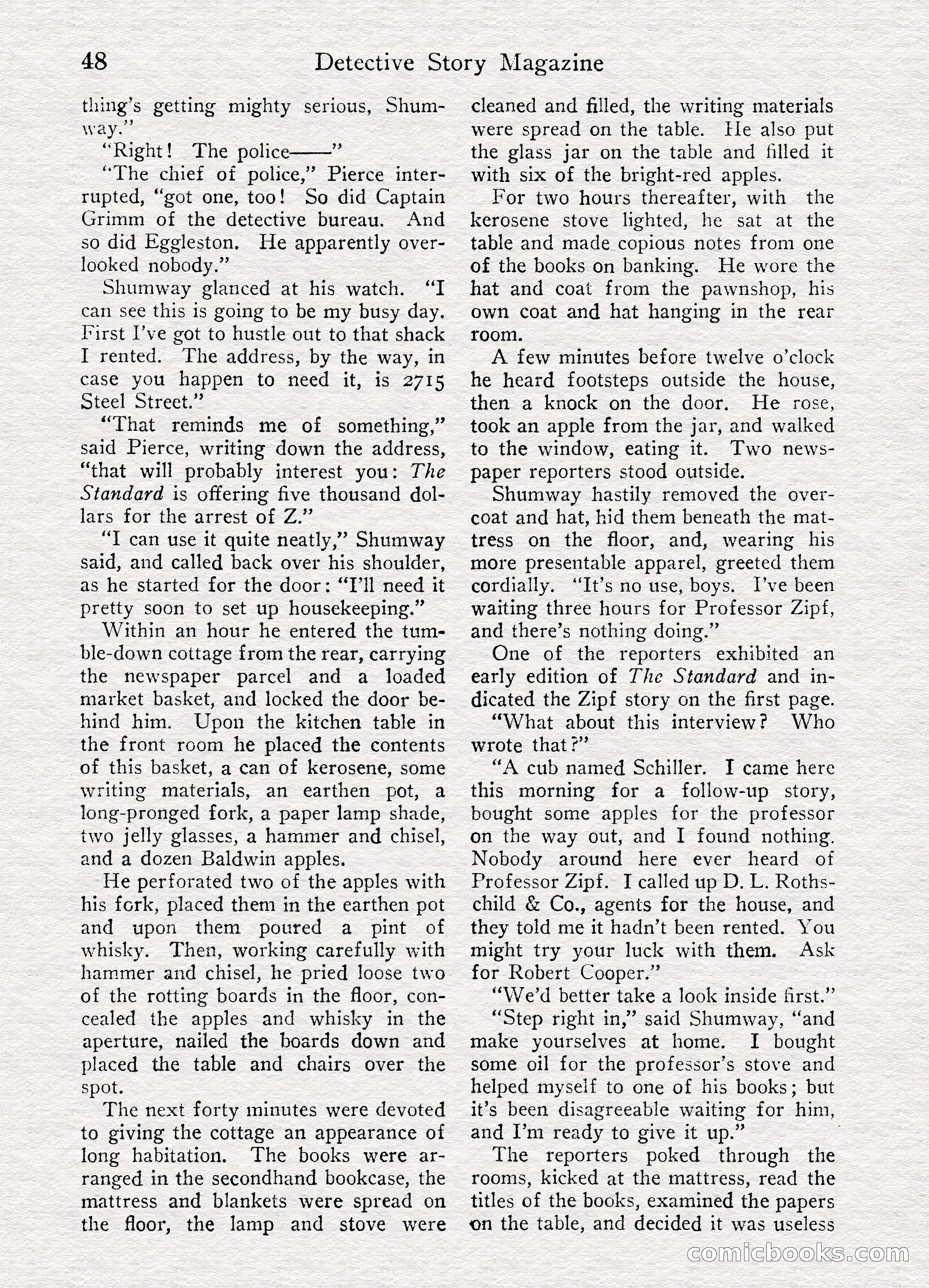 Detective Story Magazine, August 27, 1921 — page 50 of 149
