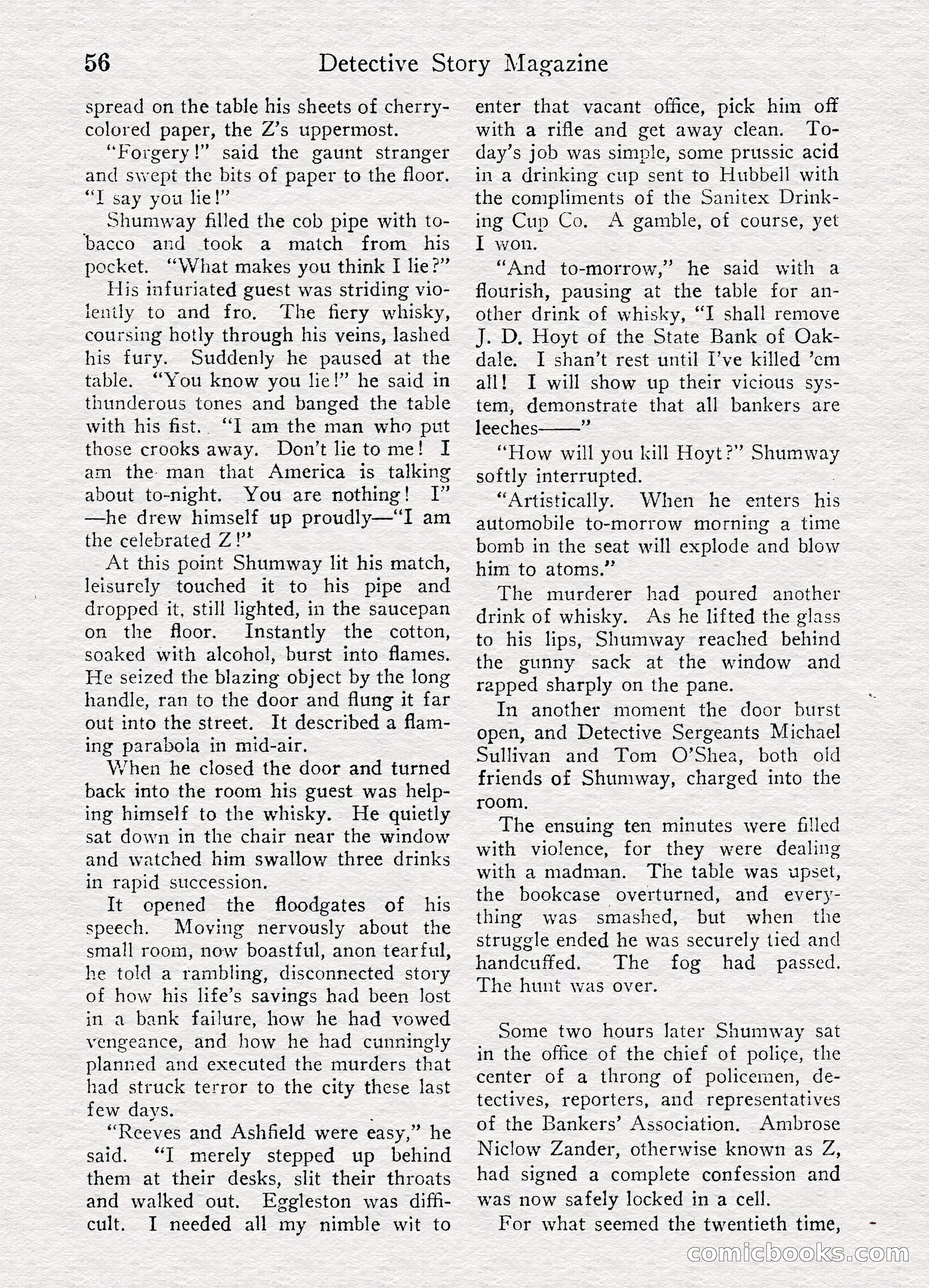Detective Story Magazine, August 27, 1921 — page 58 of 149