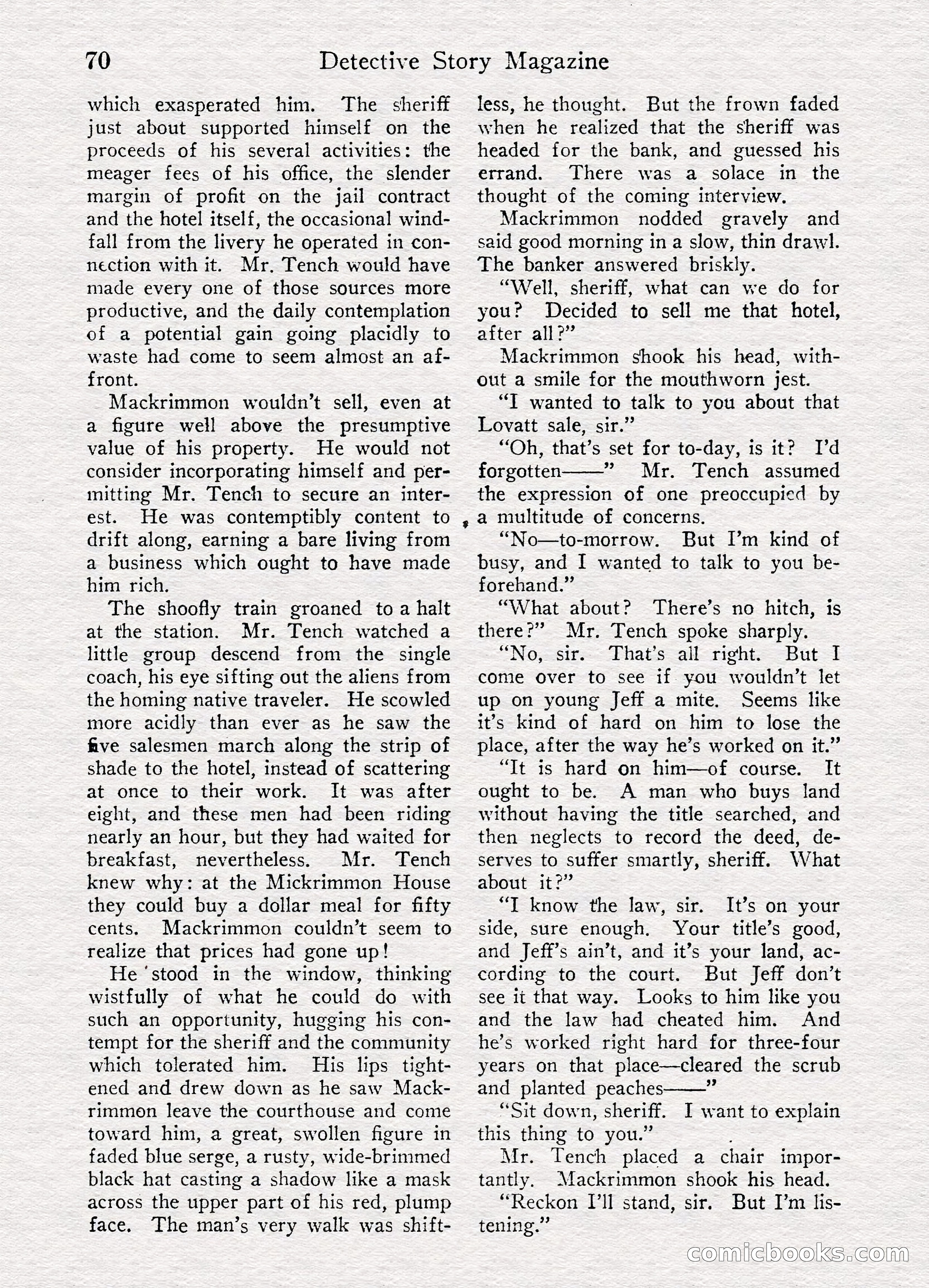 Detective Story Magazine, August 27, 1921 — page 72 of 149