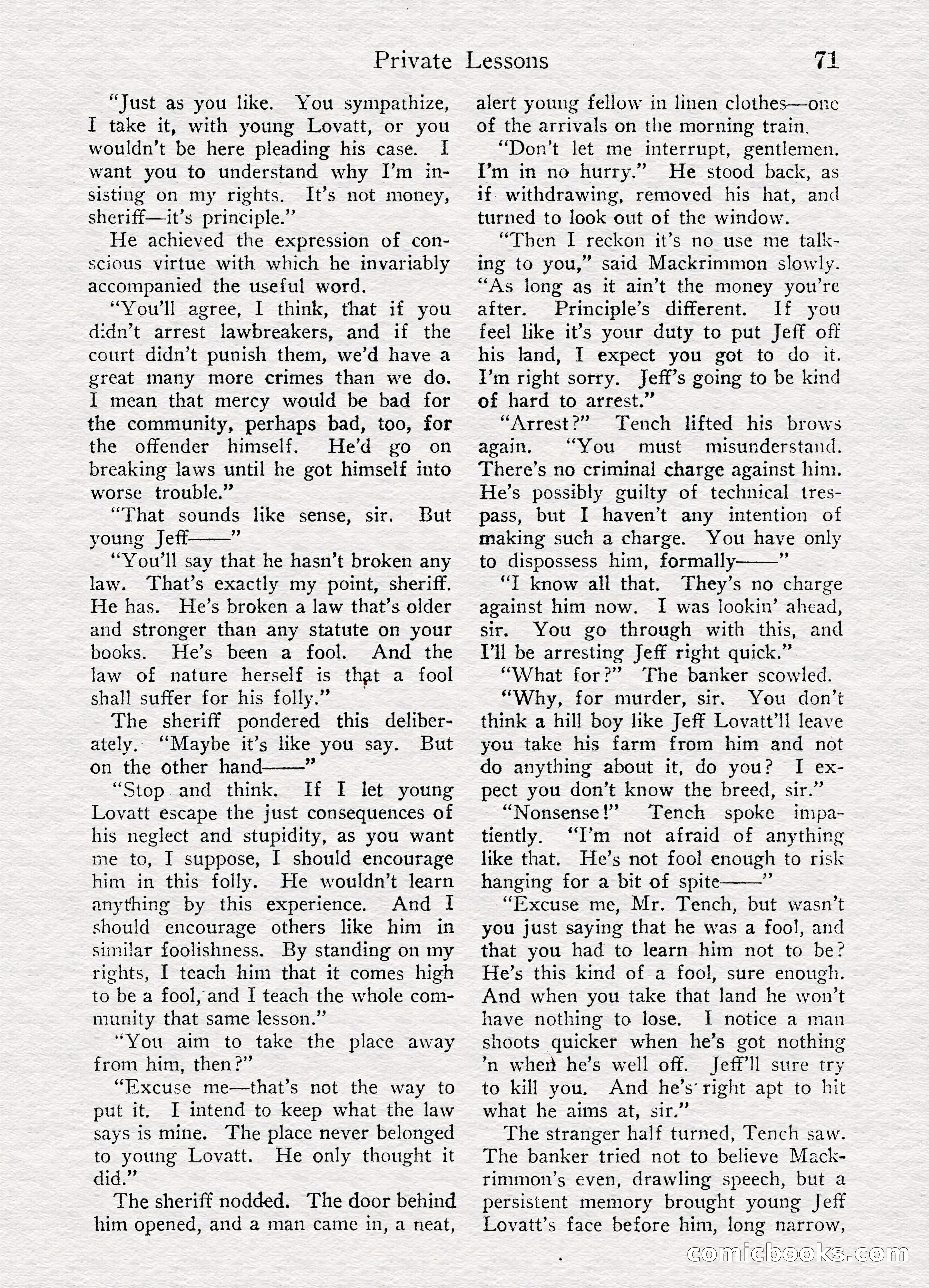Detective Story Magazine, August 27, 1921 — page 73 of 149