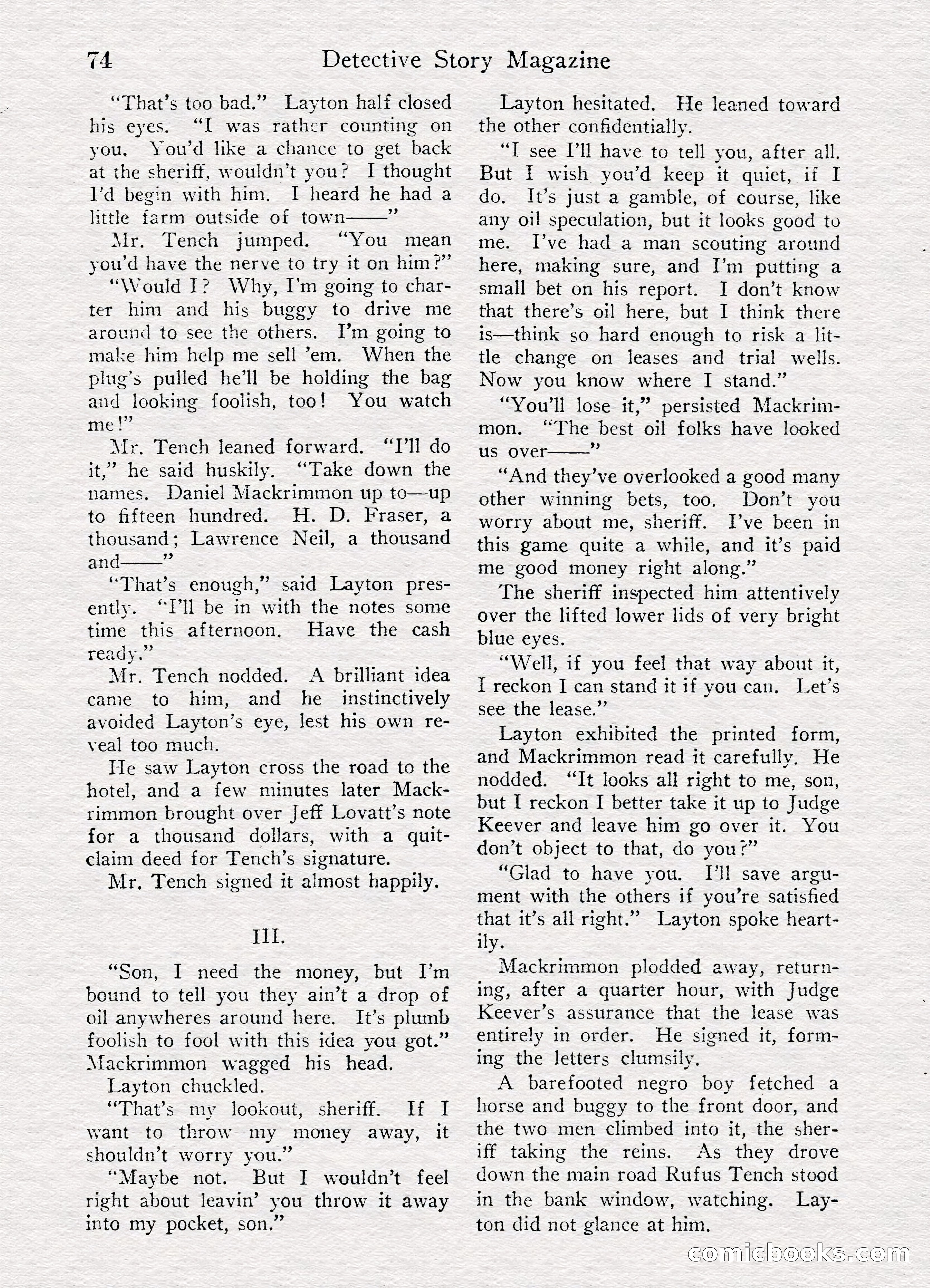 Detective Story Magazine, August 27, 1921 — page 76 of 149