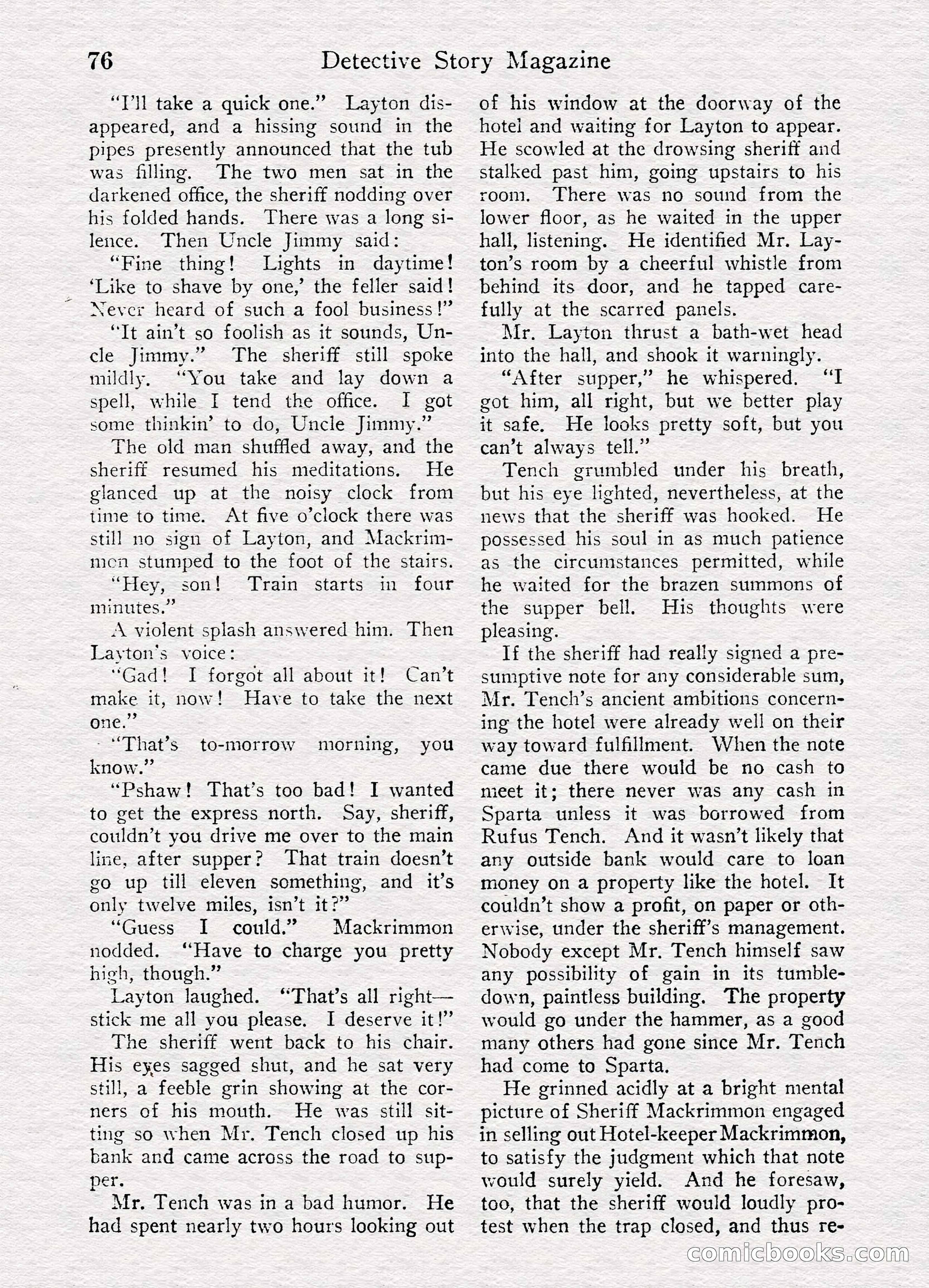 Detective Story Magazine, August 27, 1921 — page 78 of 149