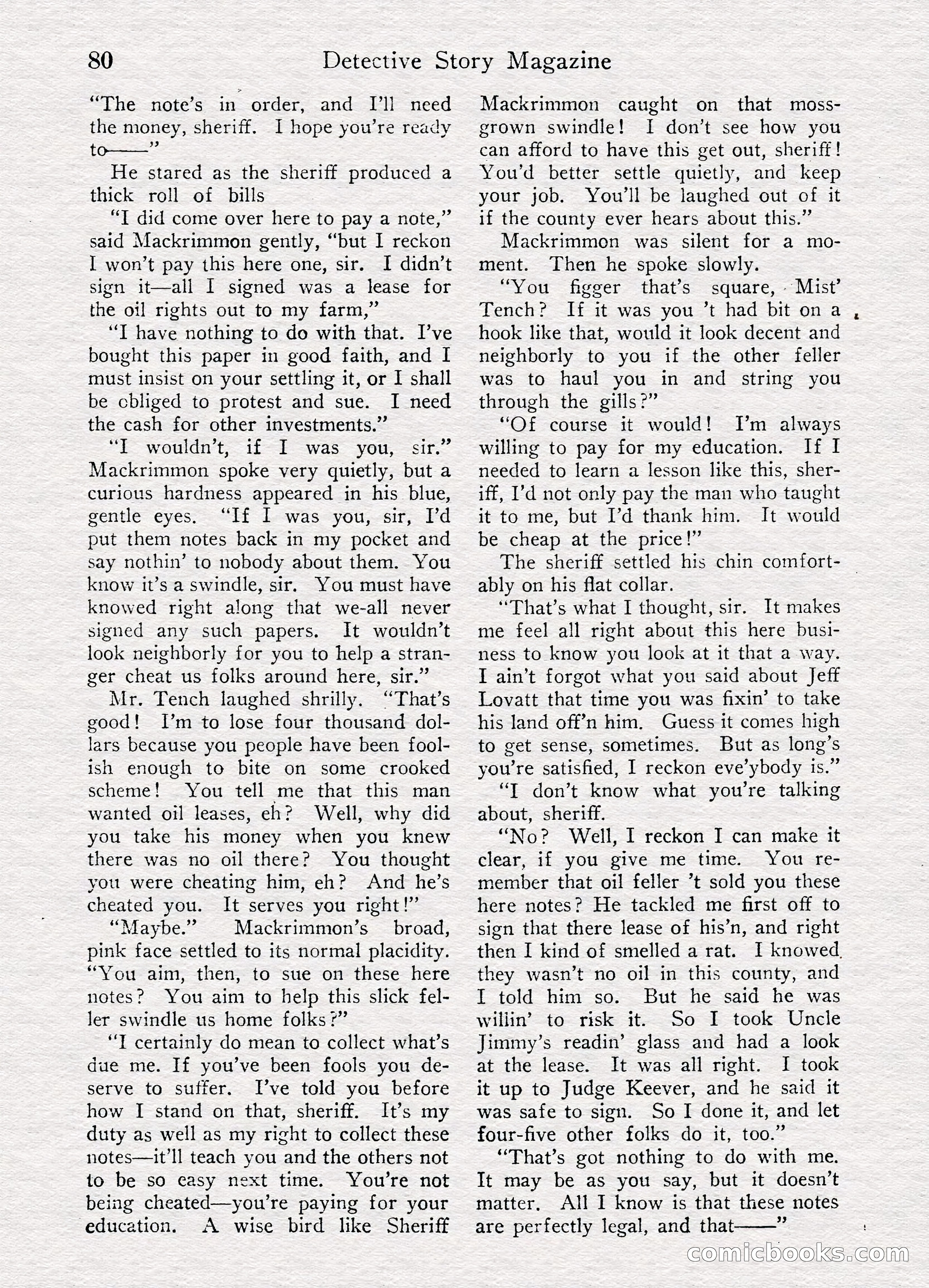 Detective Story Magazine, August 27, 1921 — page 82 of 149