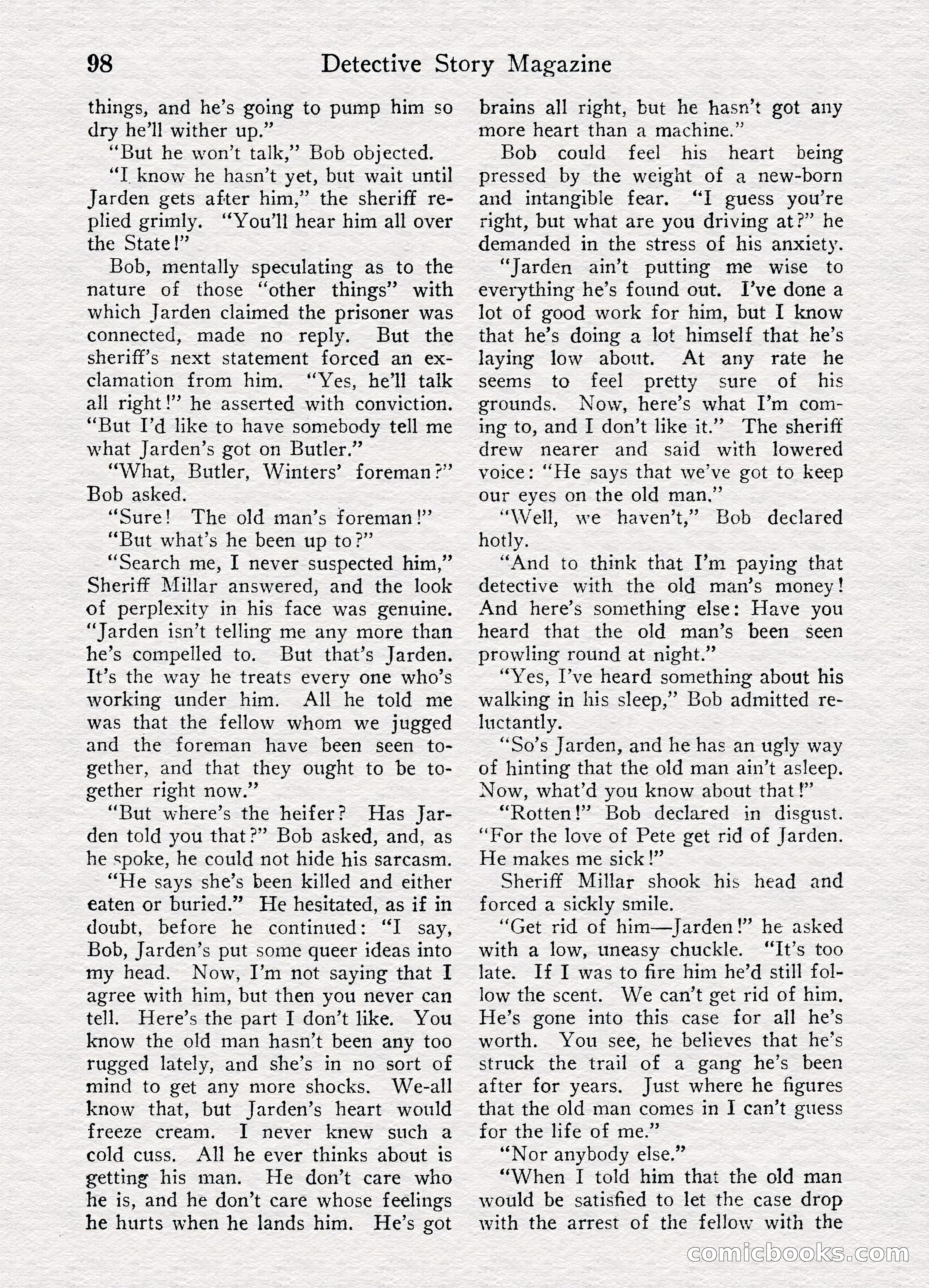 Detective Story Magazine, August 27, 1921 — page 100 of 149