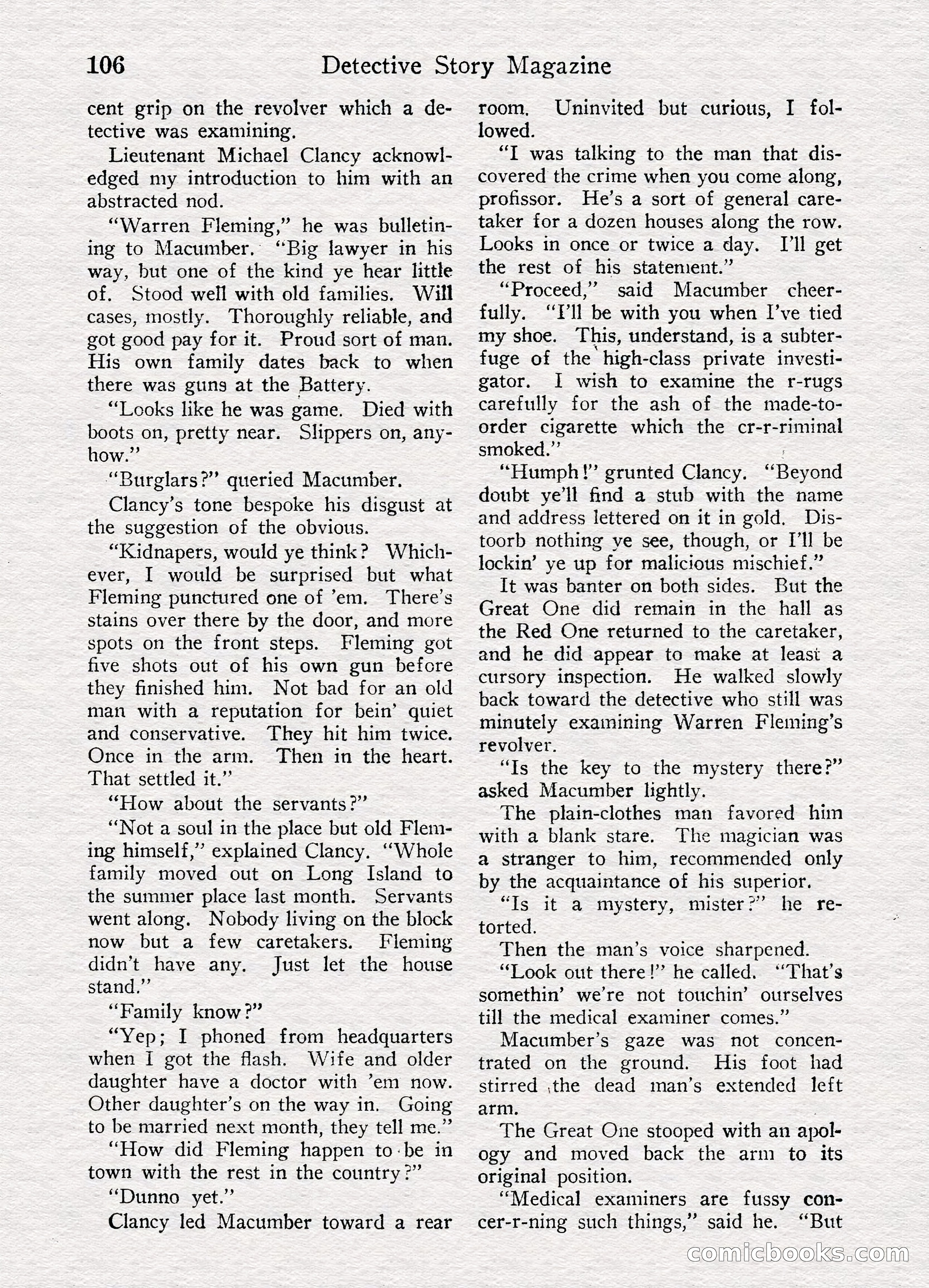 Detective Story Magazine, August 27, 1921 — page 108 of 149
