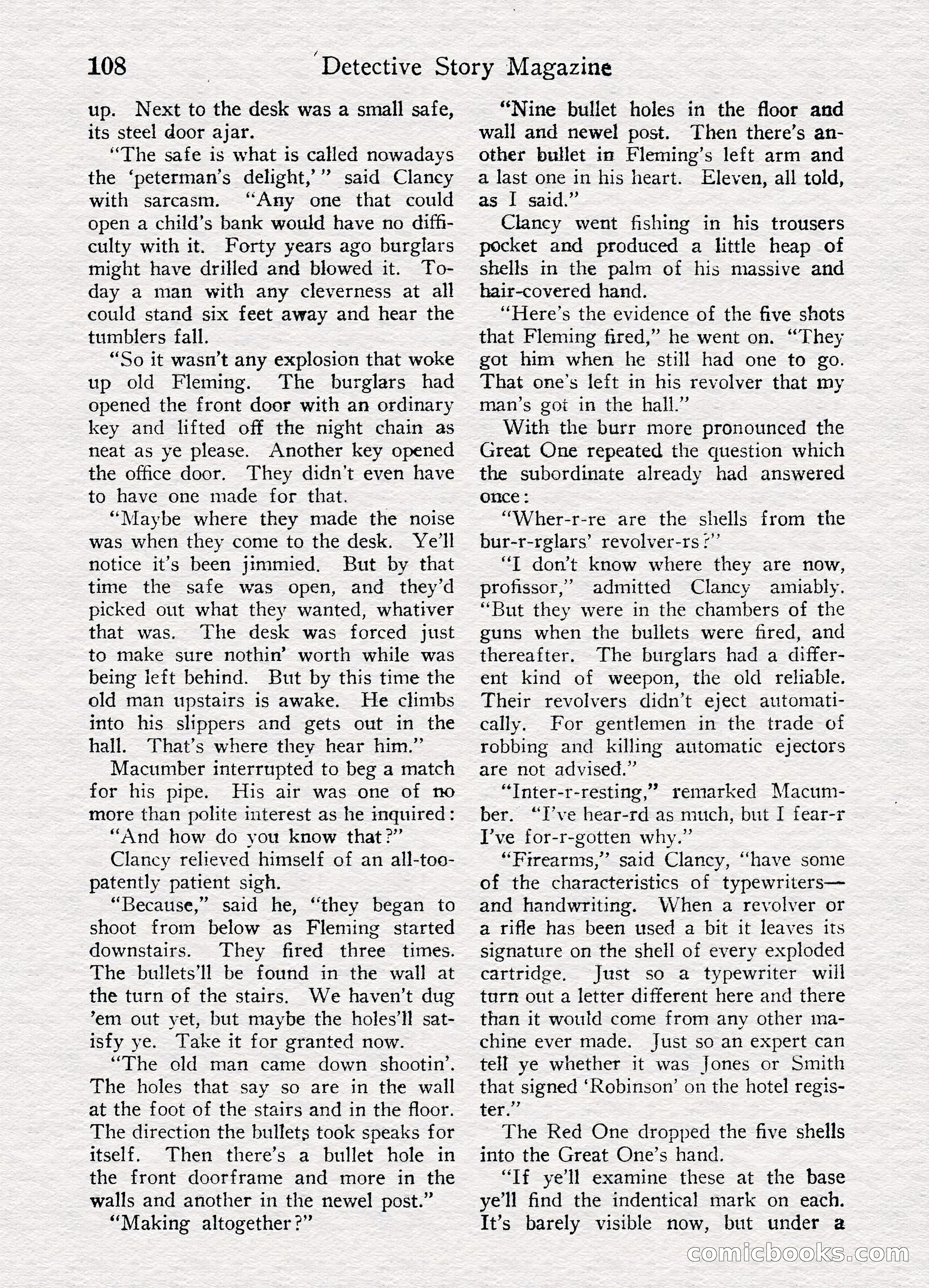 Detective Story Magazine, August 27, 1921 — page 110 of 149