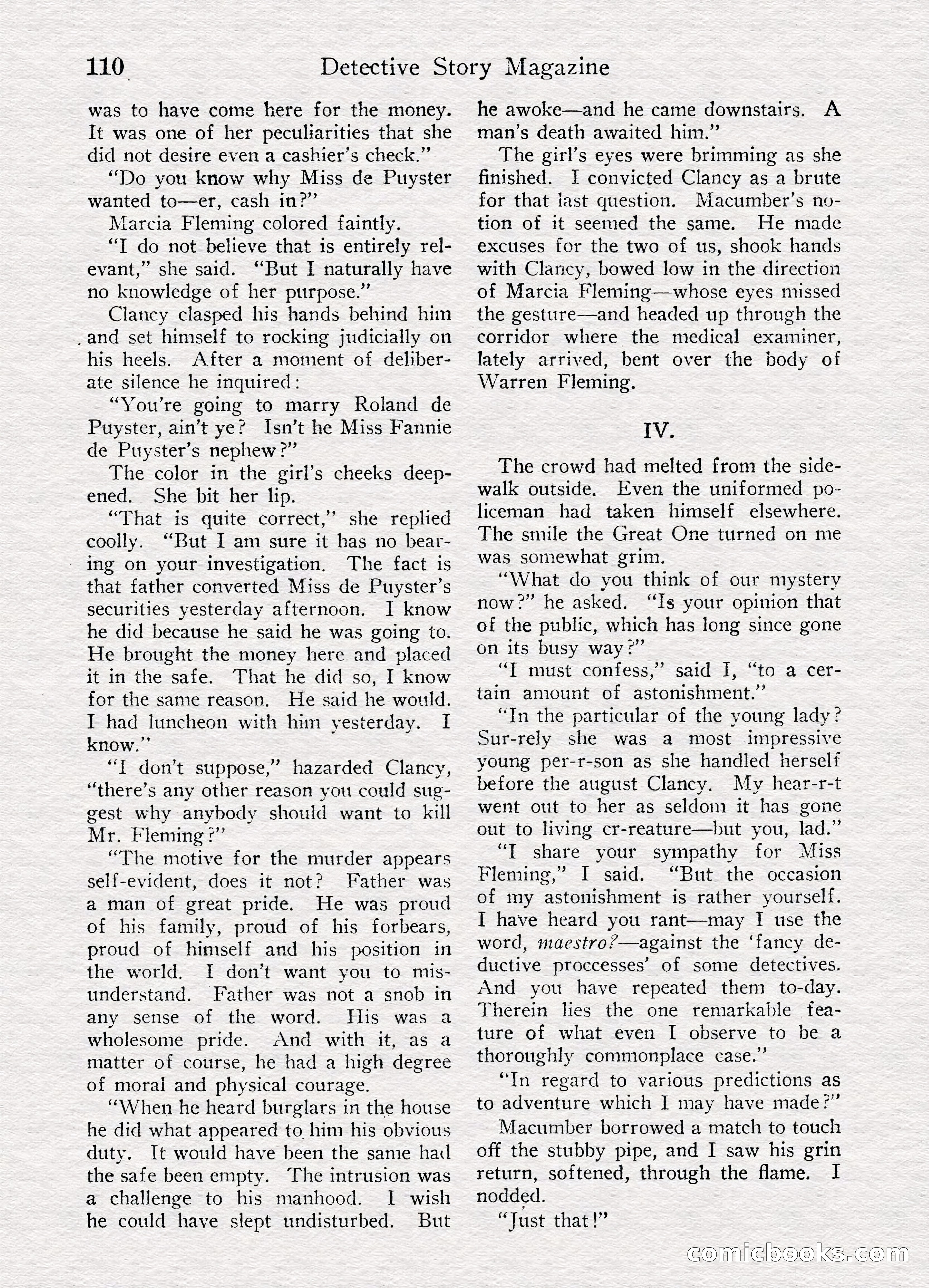 Detective Story Magazine, August 27, 1921 — page 112 of 149