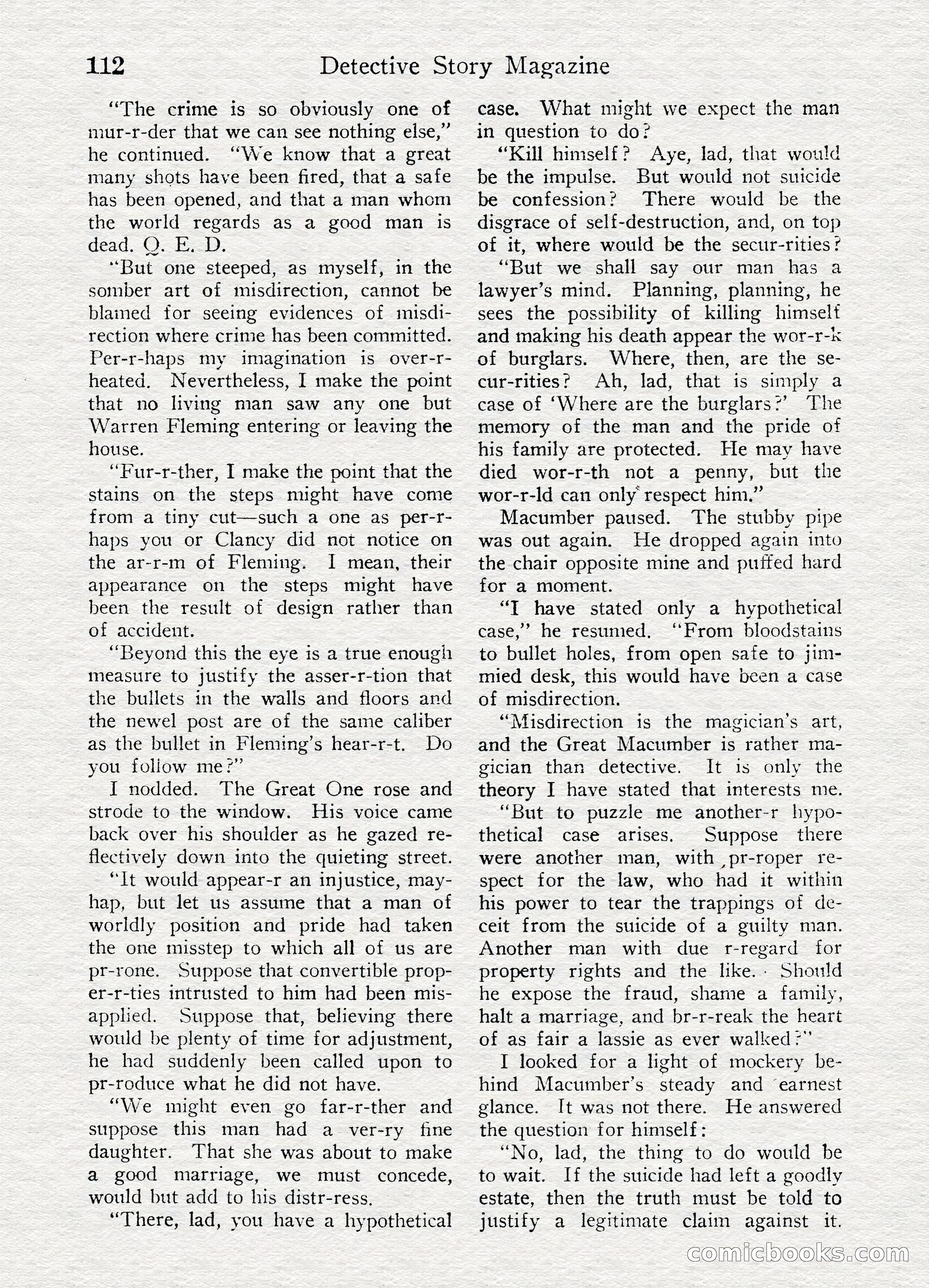 Detective Story Magazine, August 27, 1921 — page 114 of 149