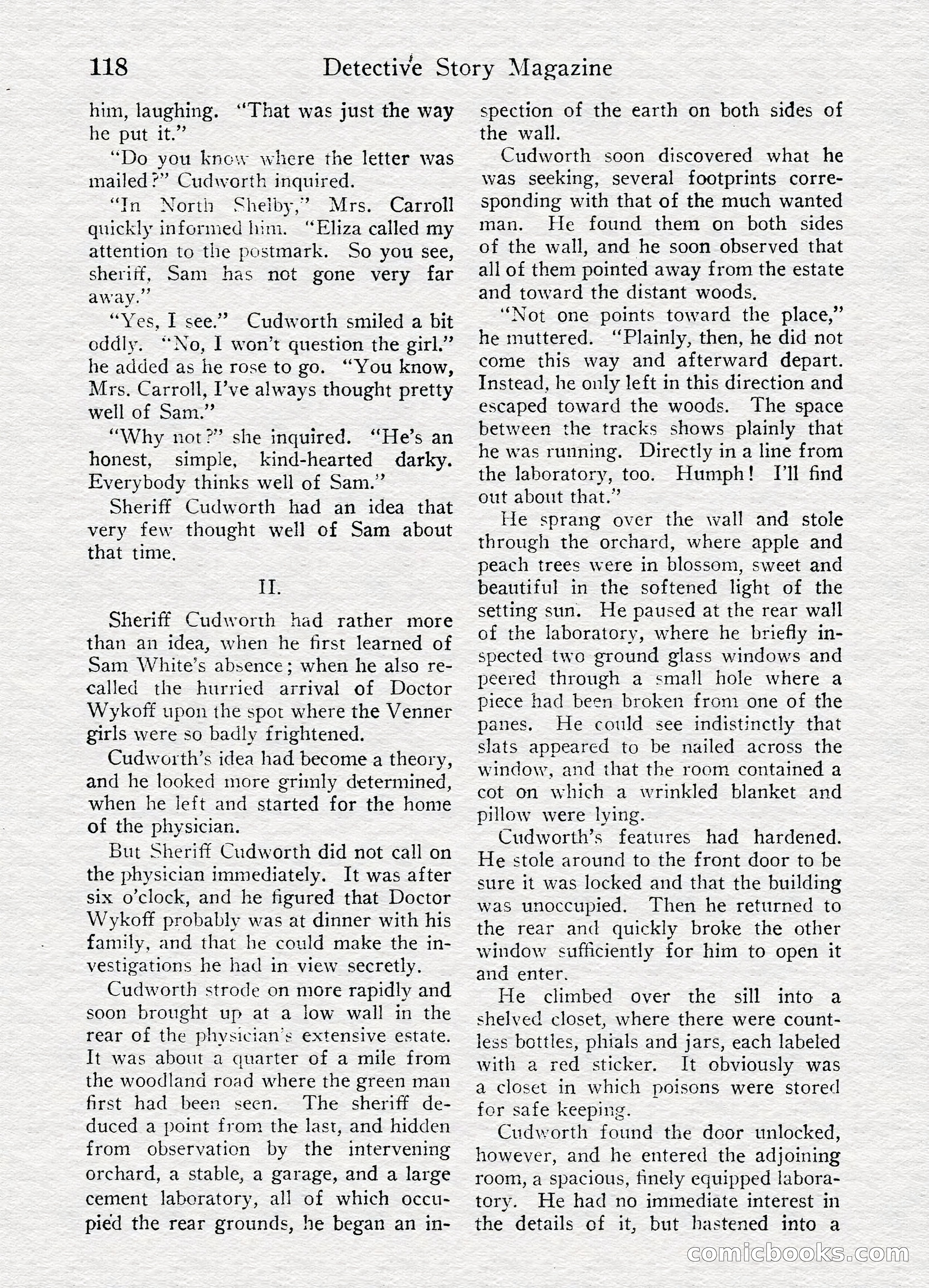 Detective Story Magazine, August 27, 1921 — page 120 of 149