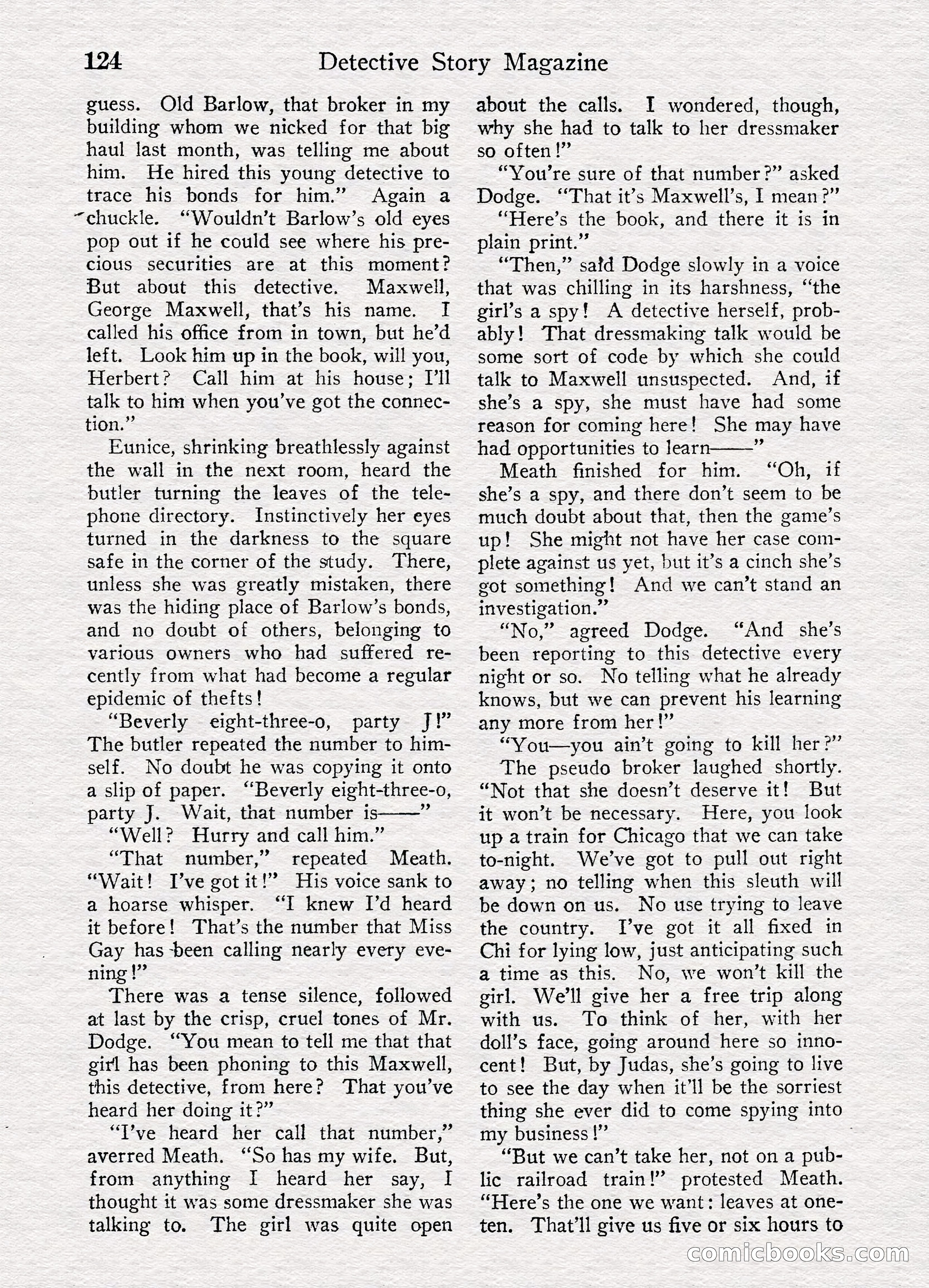 Detective Story Magazine, August 27, 1921 — page 126 of 149