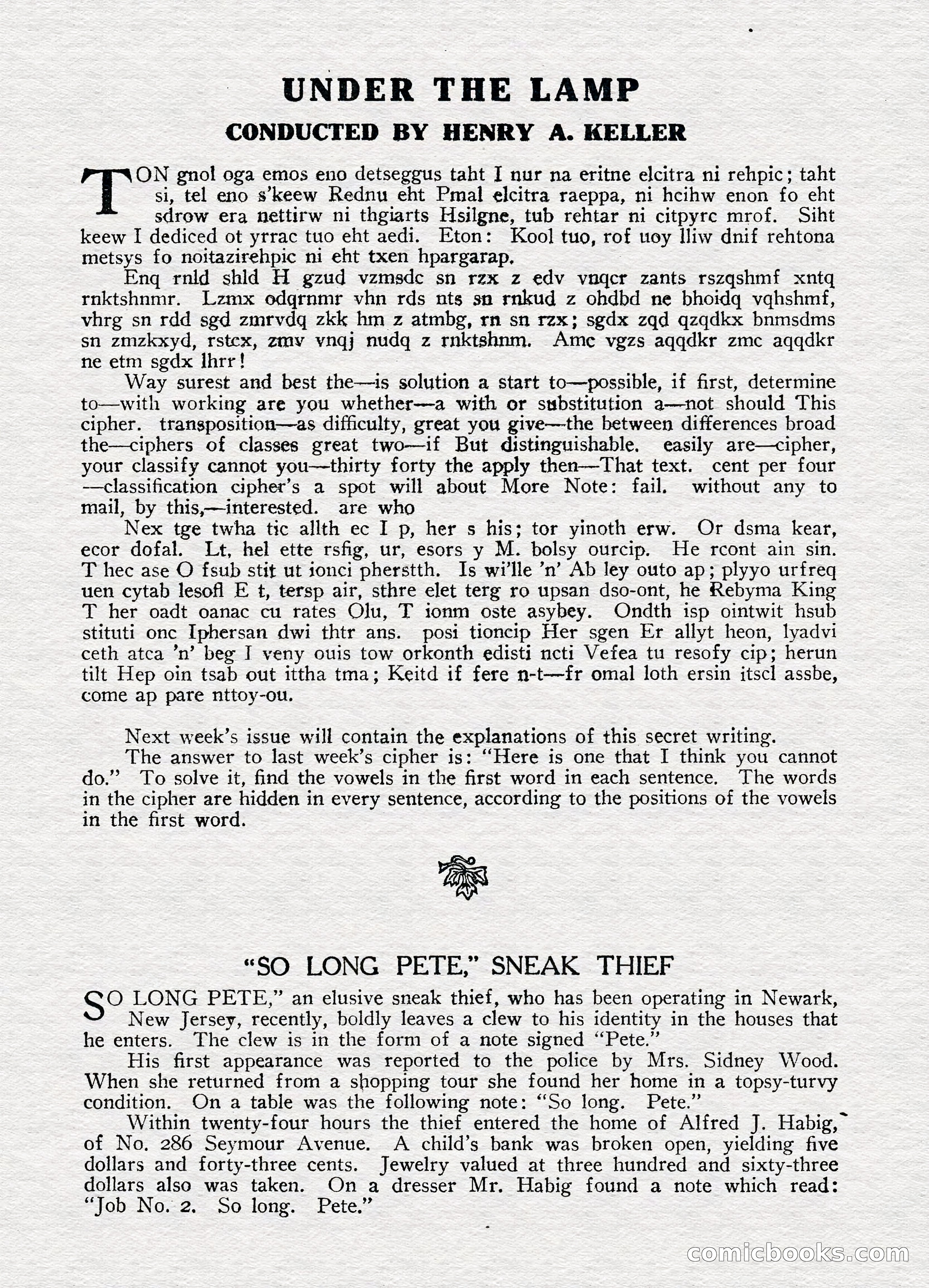 Detective Story Magazine, August 27, 1921 — page 140 of 149