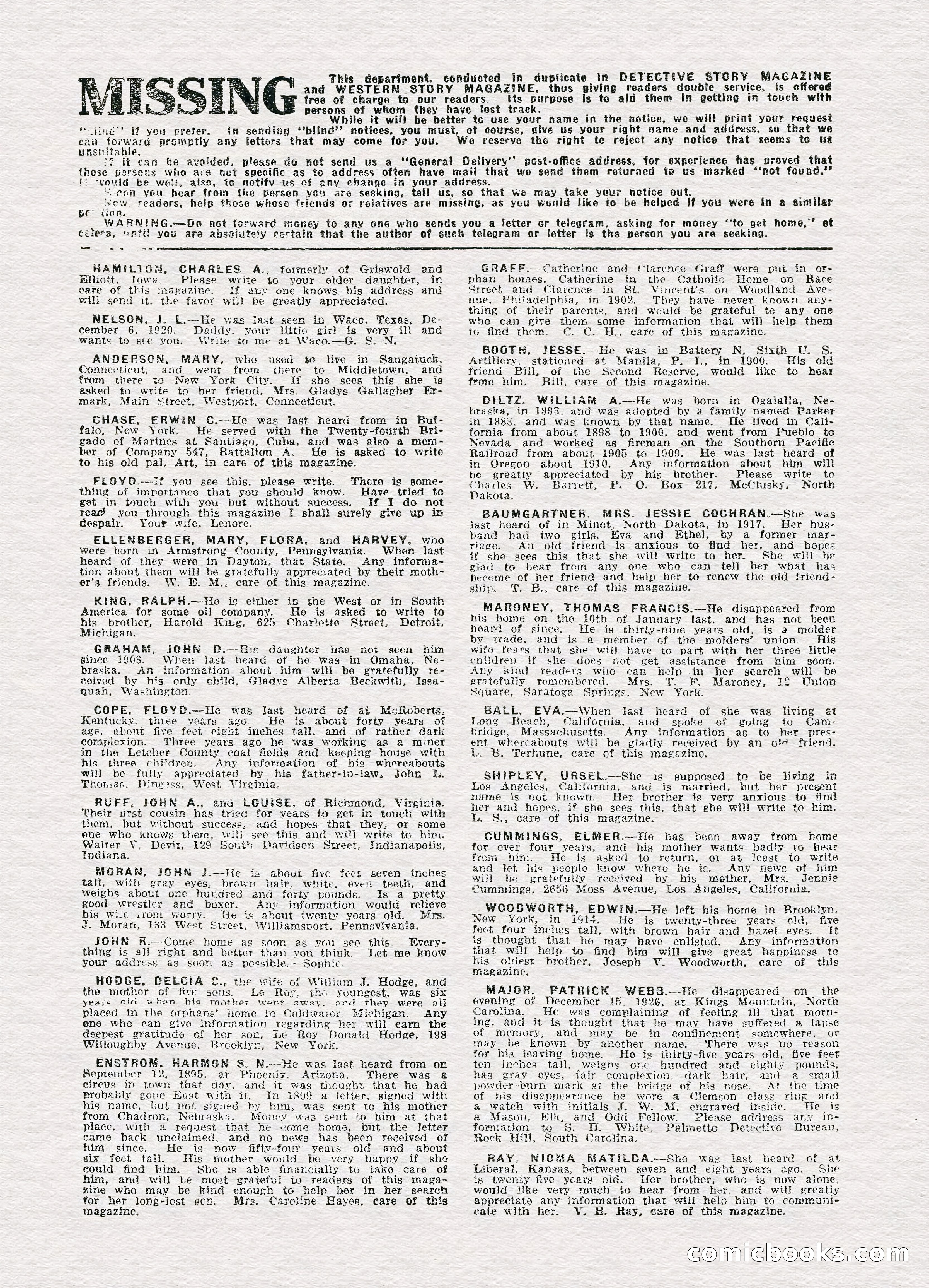 Detective Story Magazine, August 27, 1921 — page 141 of 149
