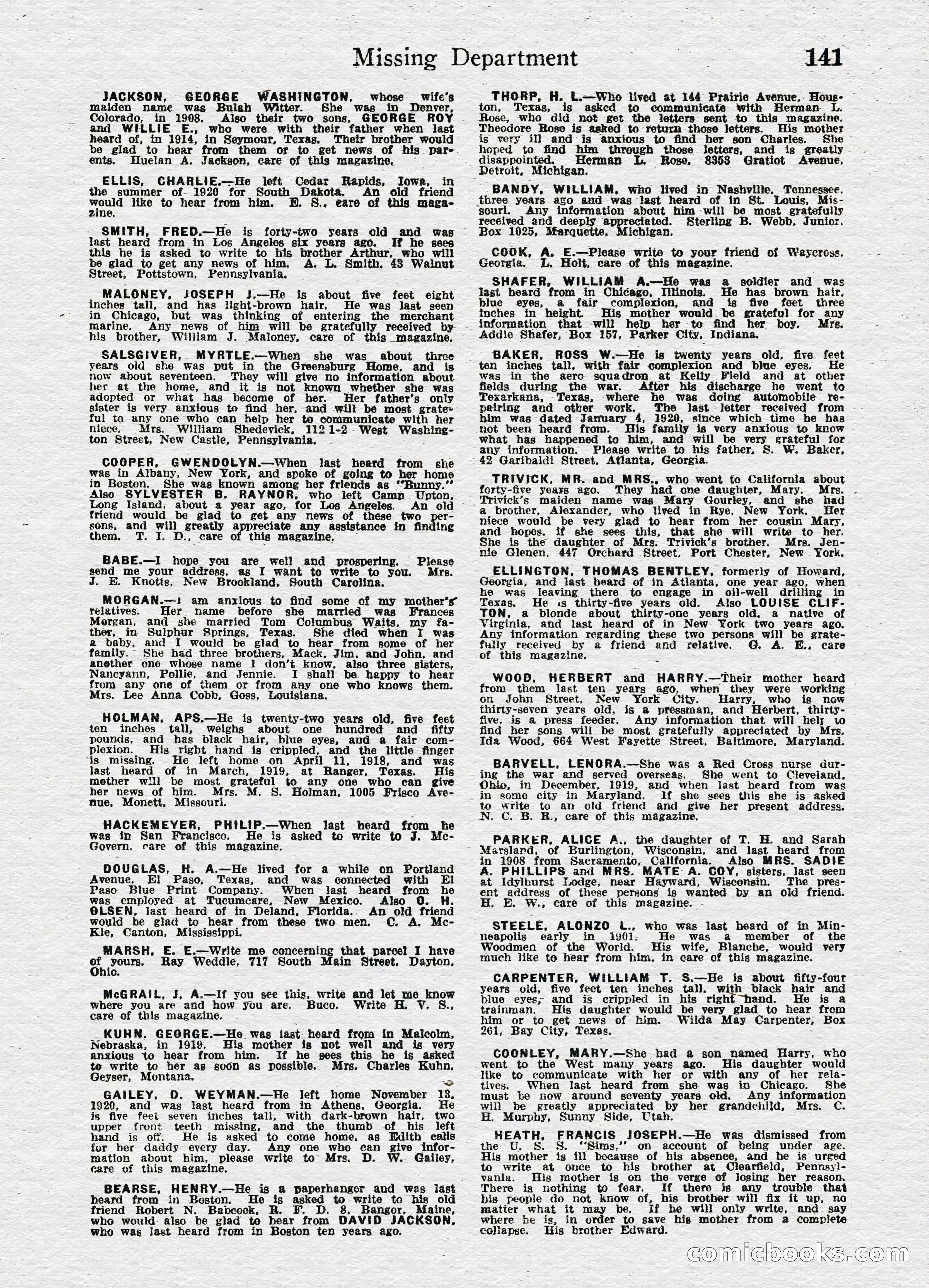 Detective Story Magazine, August 27, 1921 — page 143 of 149