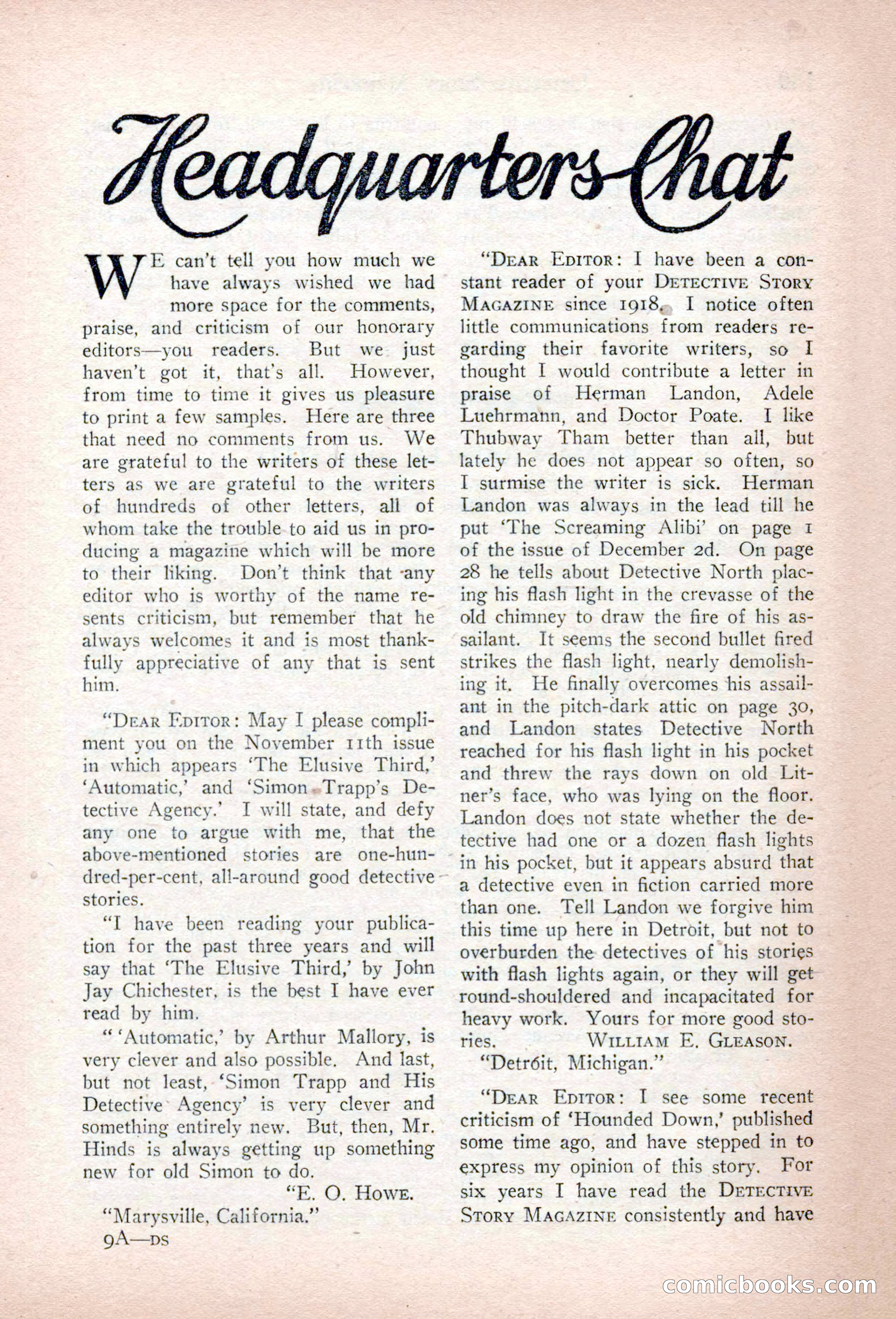 Detective Story Magazine, March 3, 1923 — page 139 of 172