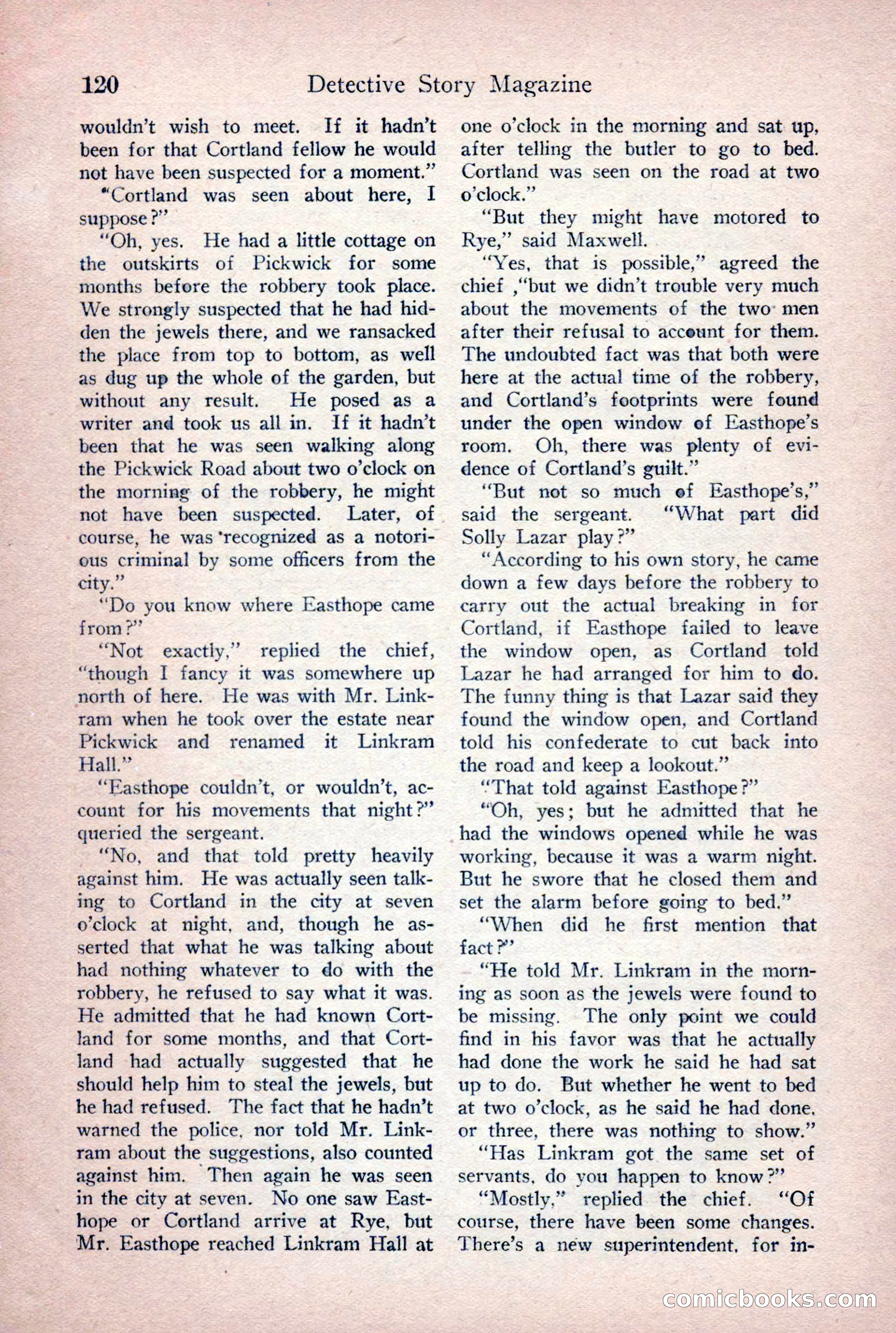 Detective Story Magazine, June 9, 1923 — page 122 of 148
