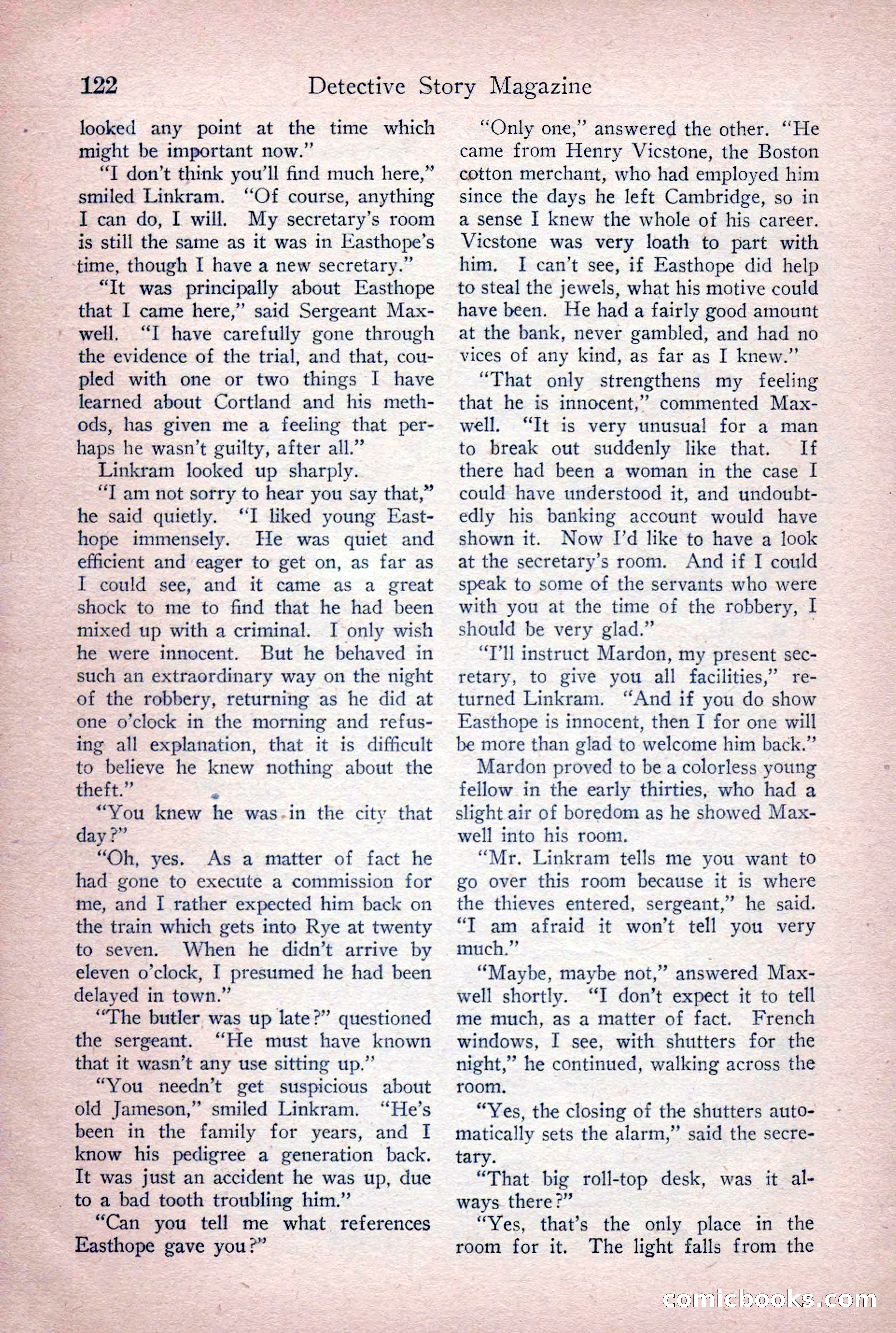 Detective Story Magazine, June 9, 1923 — page 124 of 148