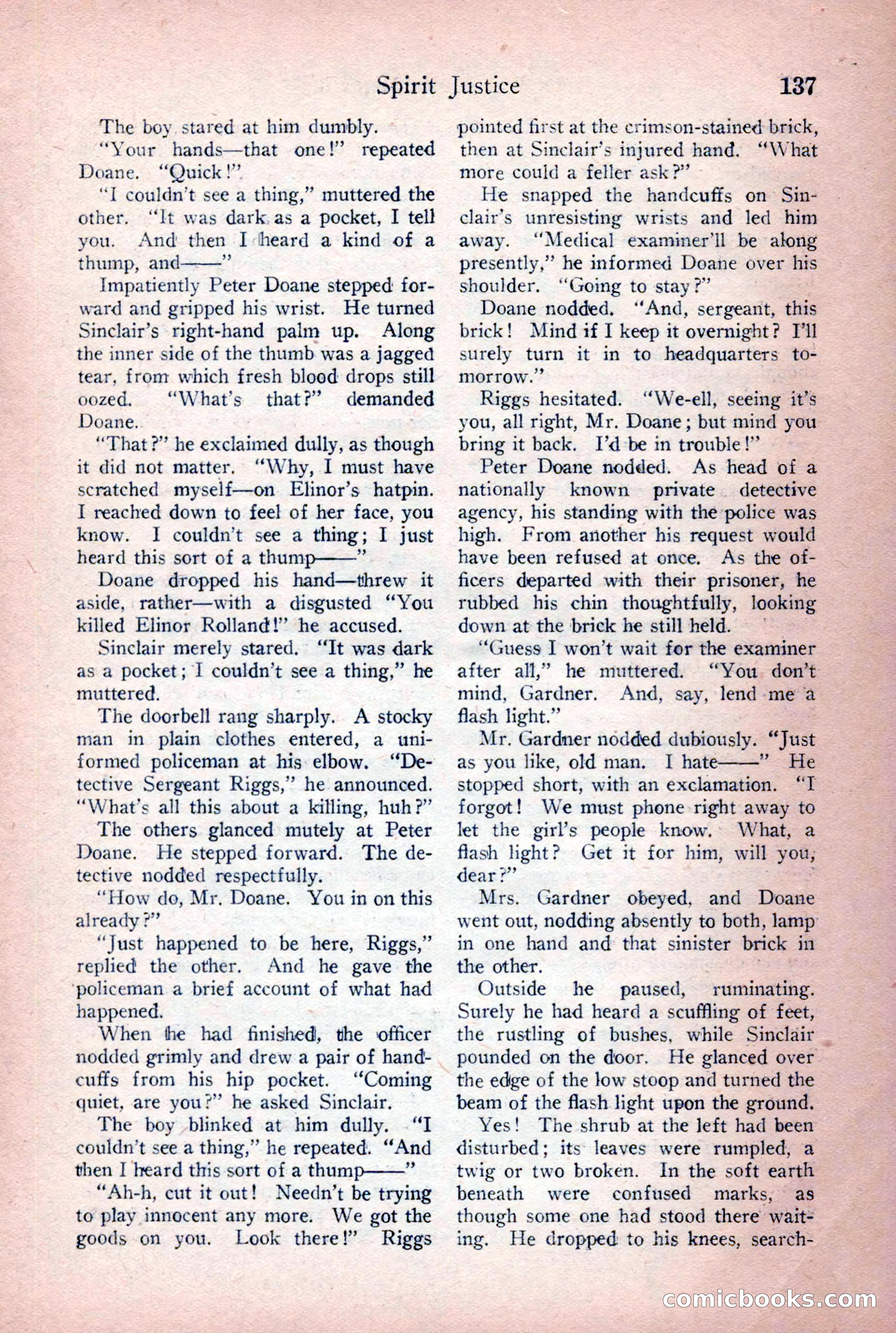 Detective Story Magazine, June 9, 1923 — page 139 of 148