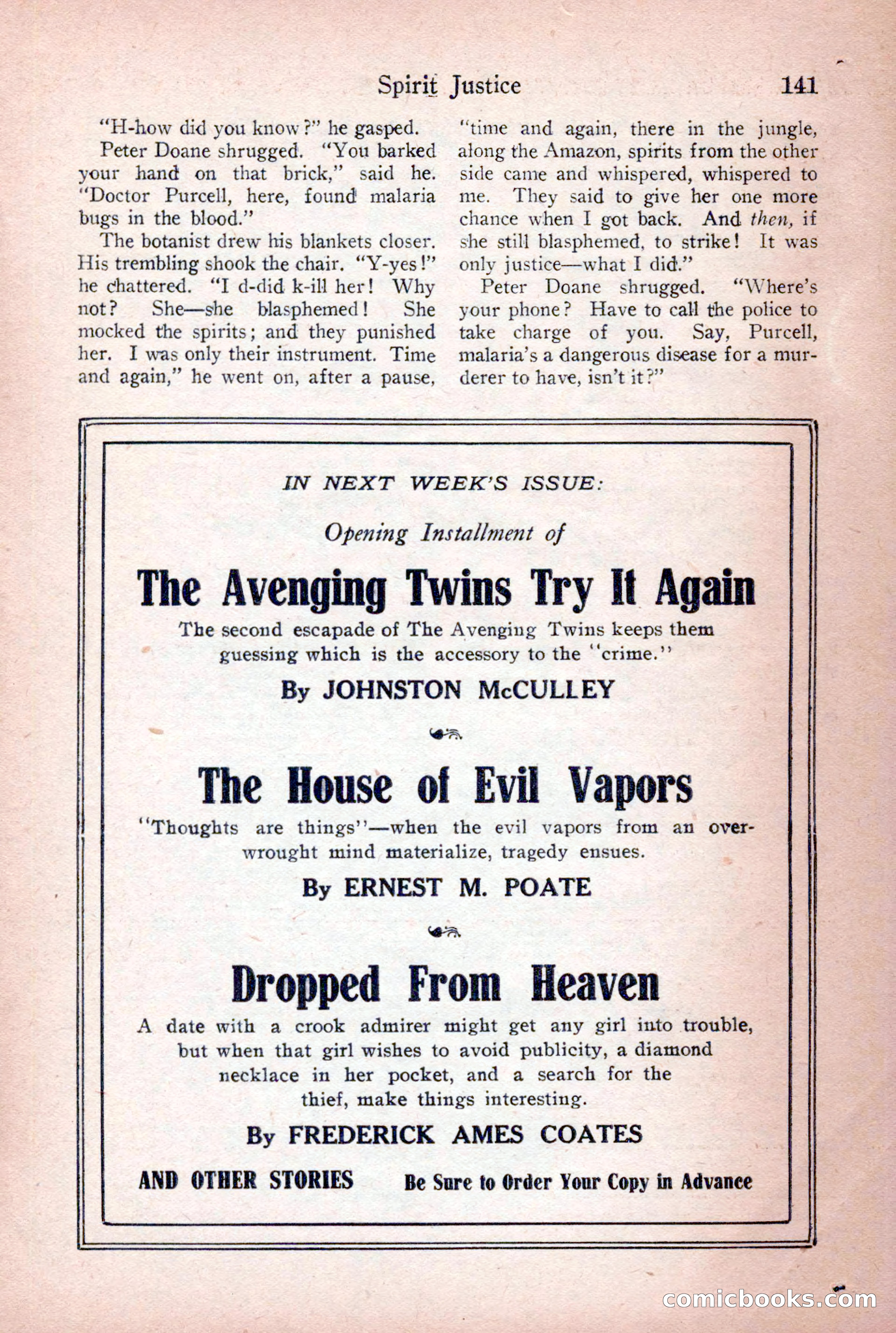 Detective Story Magazine, June 9, 1923 — page 143 of 148