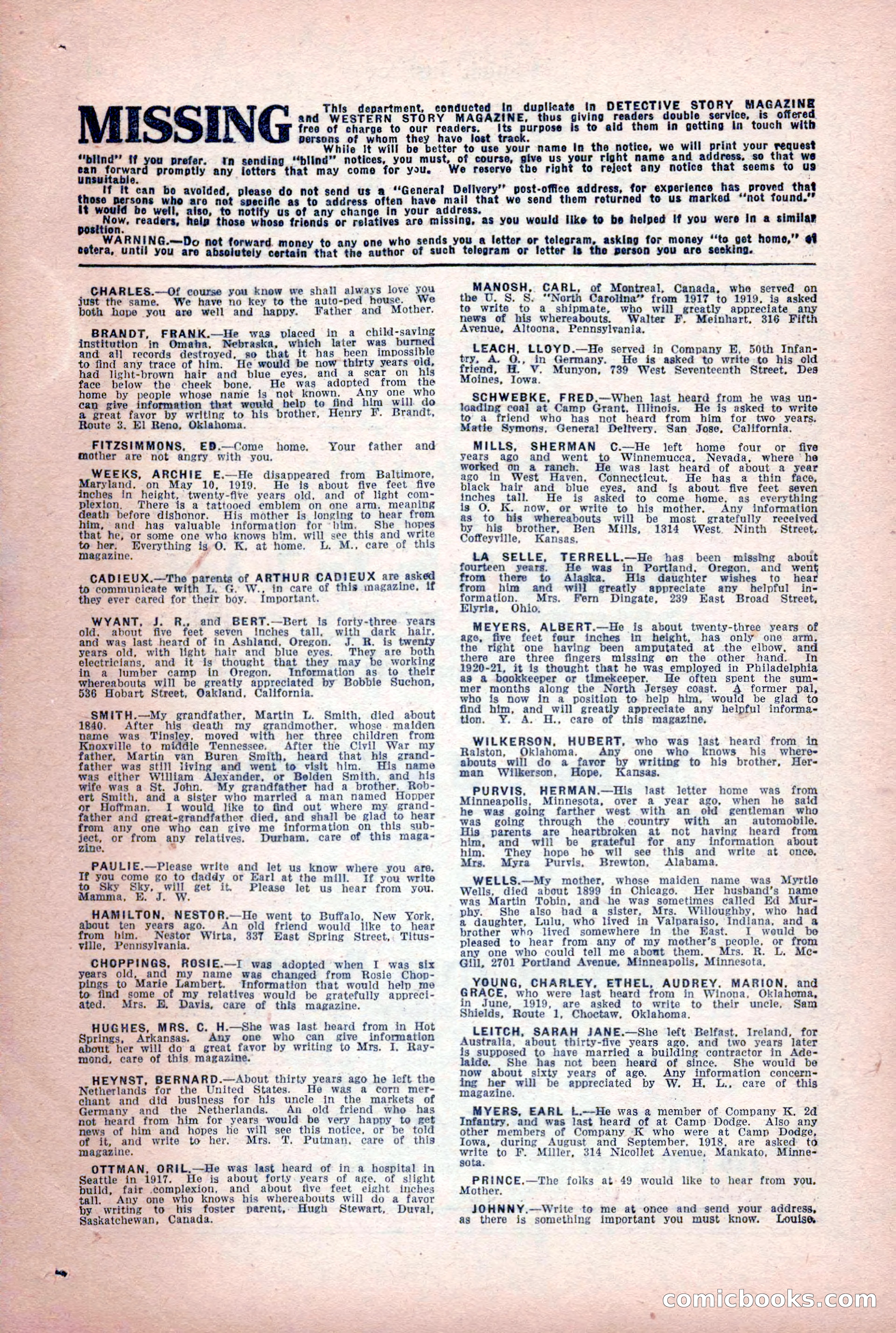 Detective Story Magazine, June 9, 1923 — page 144 of 148