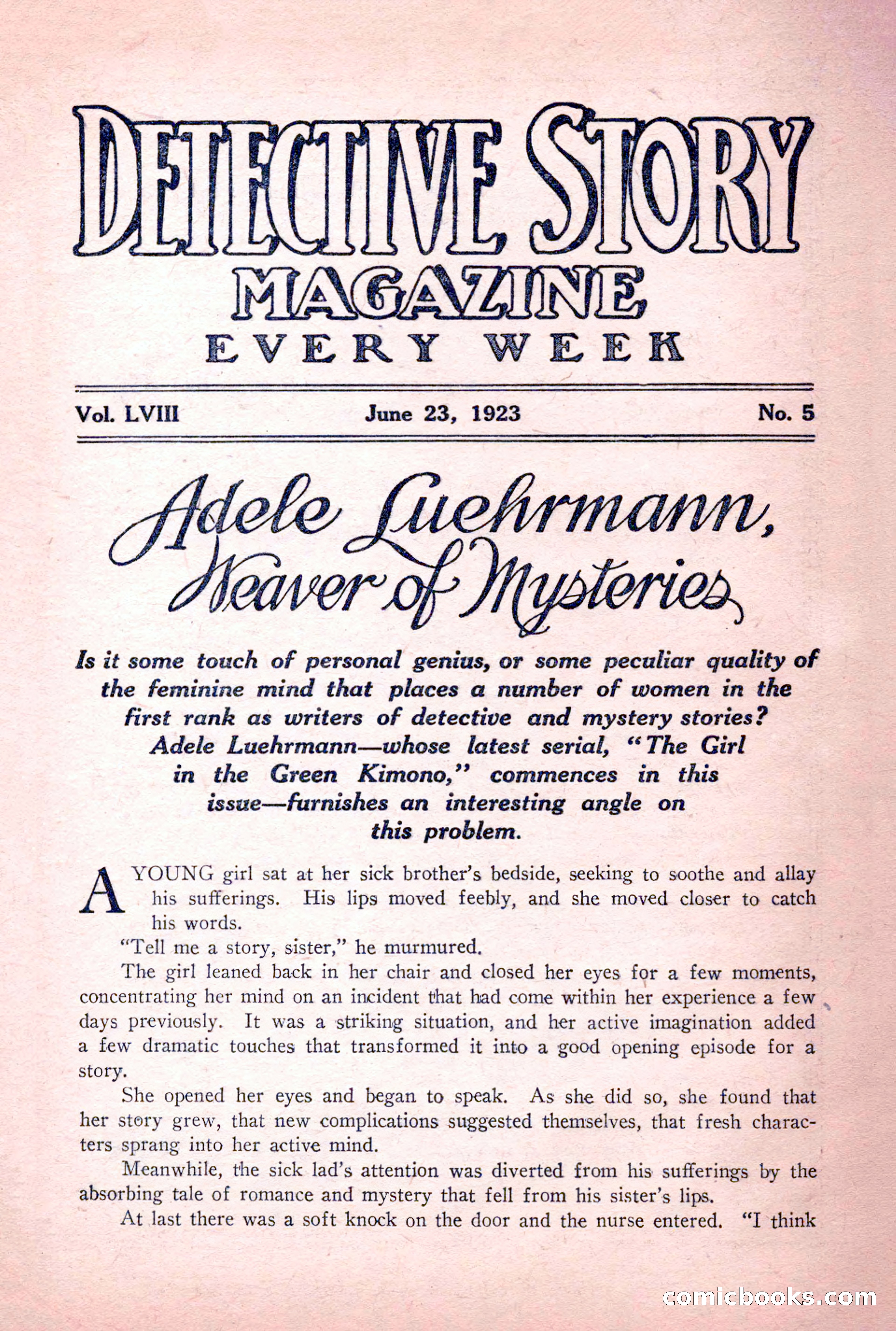 Detective Story Magazine, June 23, 1923 — page 5 of 148